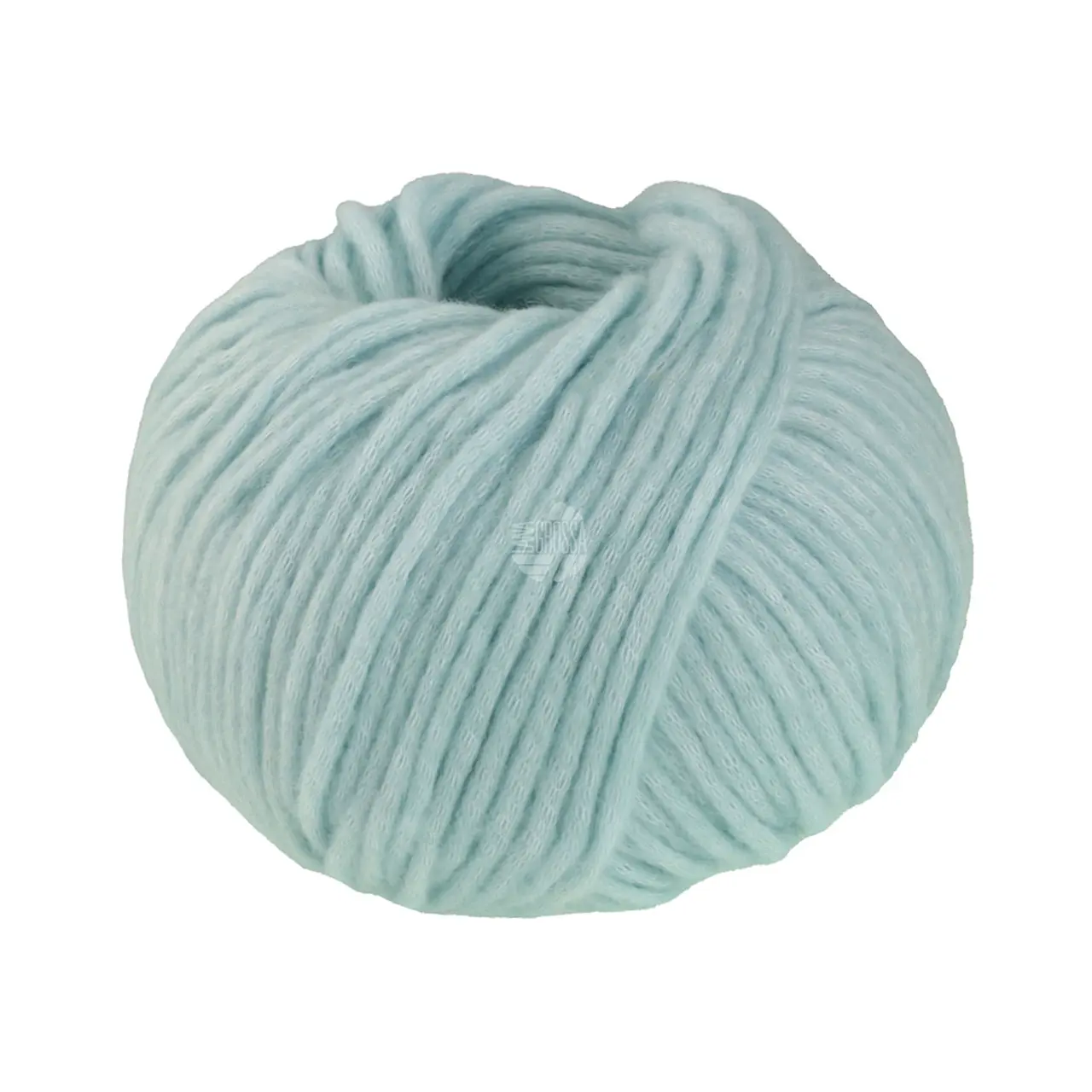 Winter Softness 2 Himmelblau von Lana Grossa. Zartes Baumwollschlauchgarn voluminös ágefüllt ámit flauschigen Merinofasern