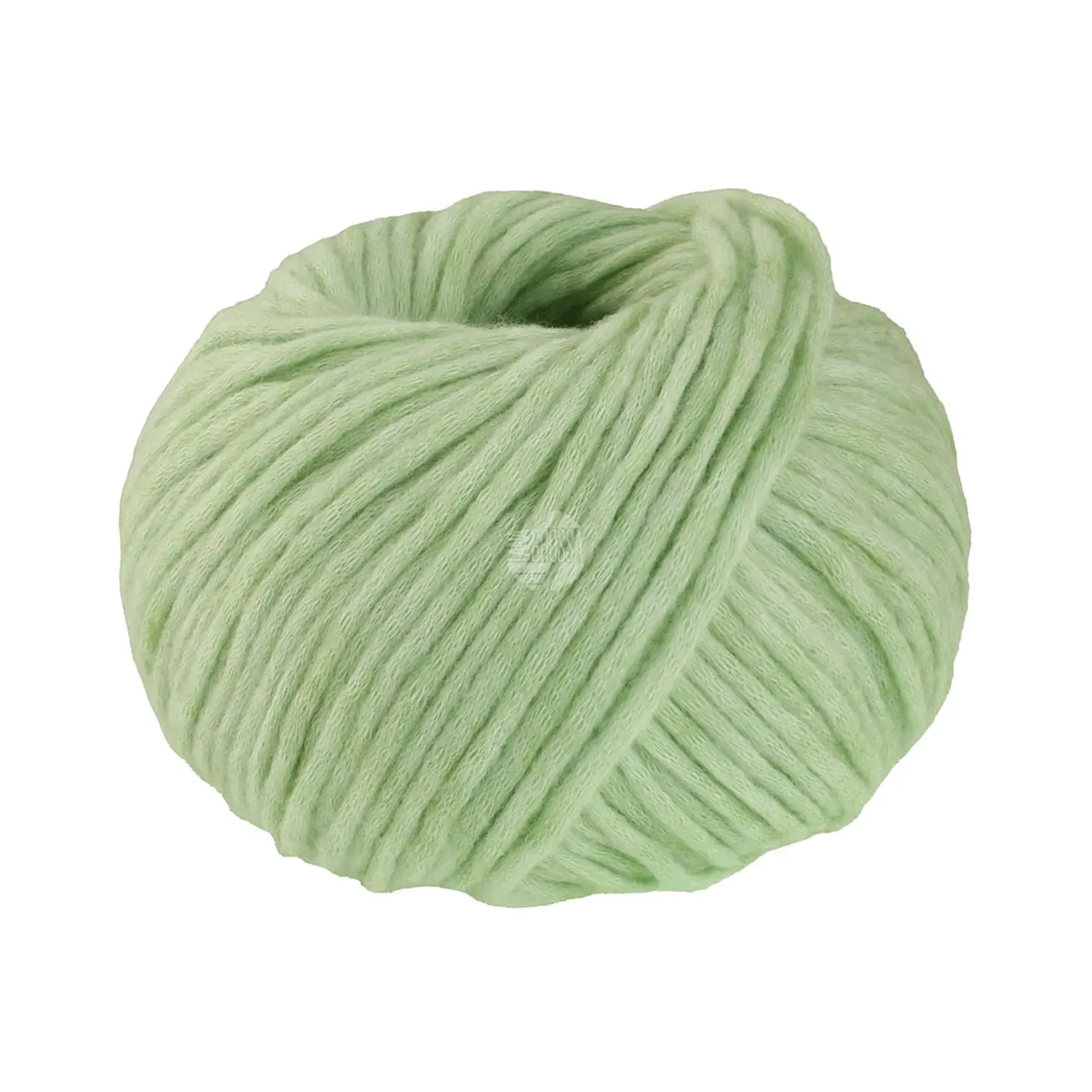 Winter Softness 3 Weißgrün von Lana Grossa. Zartes Baumwollschlauchgarn voluminös ágefüllt ámit flauschigen Merinofasern