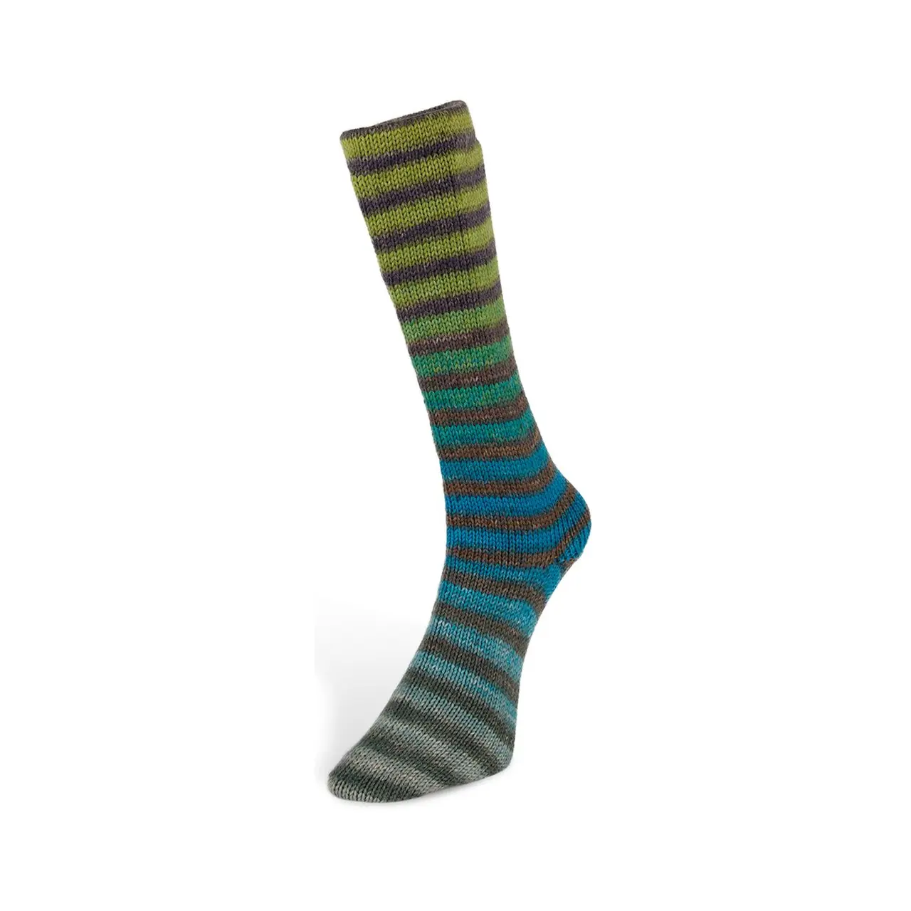 Paint Socks 6-Fach 3 Grün/Grün/Türkis/Blau/Braun/Anthrazit von Laines Du Nord. Dicke warme und farbenfrohe Sockenwolle 6-fach - perfekt für gemütliche robuste Stricksocken und individuelle Accessoires. Die hochwertigen Fasern bestehen aus mulesingfreier chlorfrei behandelter Schurwolle und bieten ein angenehmes Tragegefühl.