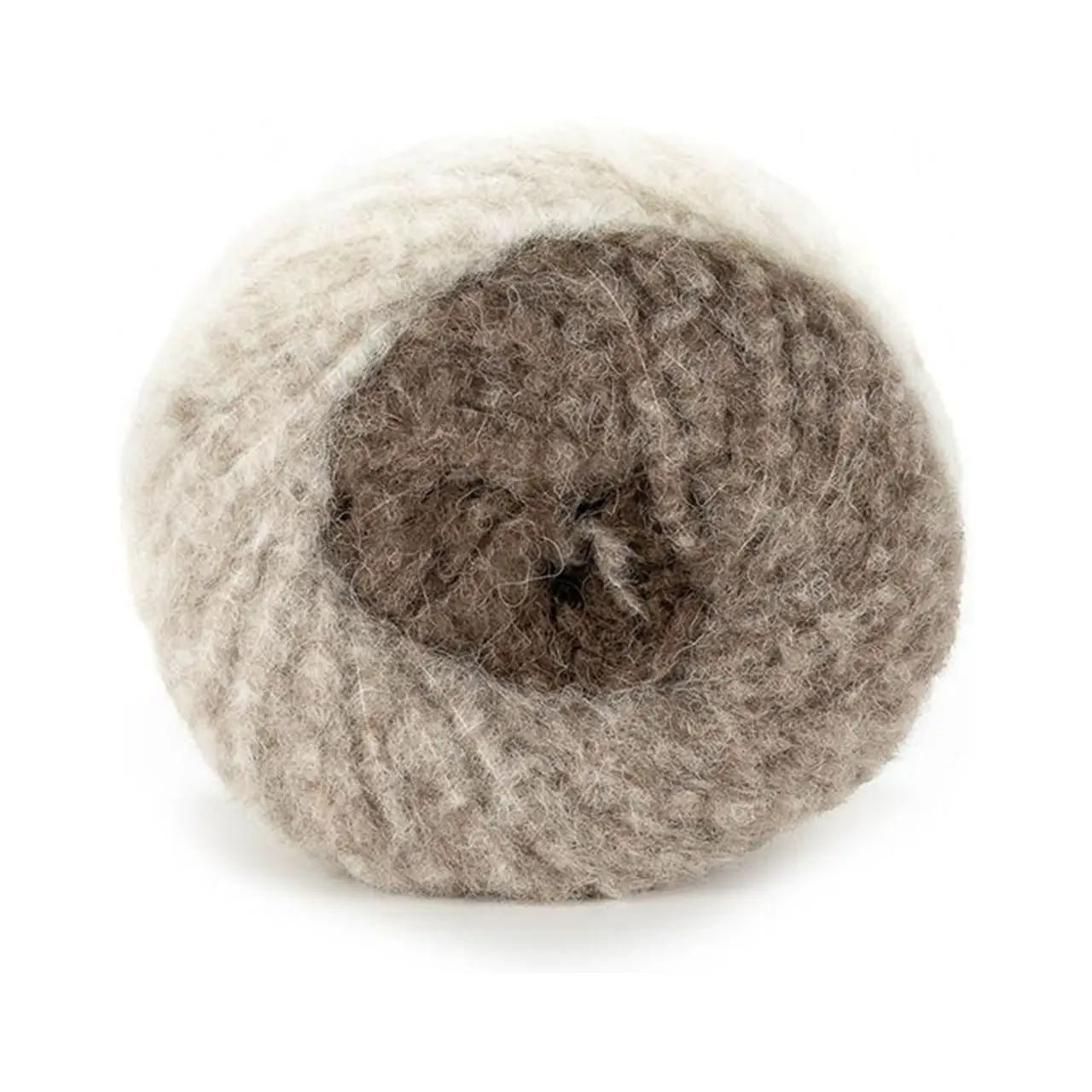Piuma Alpaca Dégradé 2 Taupe-Beige von Laines Du Nord. Mit sanften Farbverläufen und zartem Flausch verleiht Poema Alpaca jedem Projekt Wärme Leichtigkeit und einen Hauch von Luxus. Ideal für Schals Pullover & Accessoires.