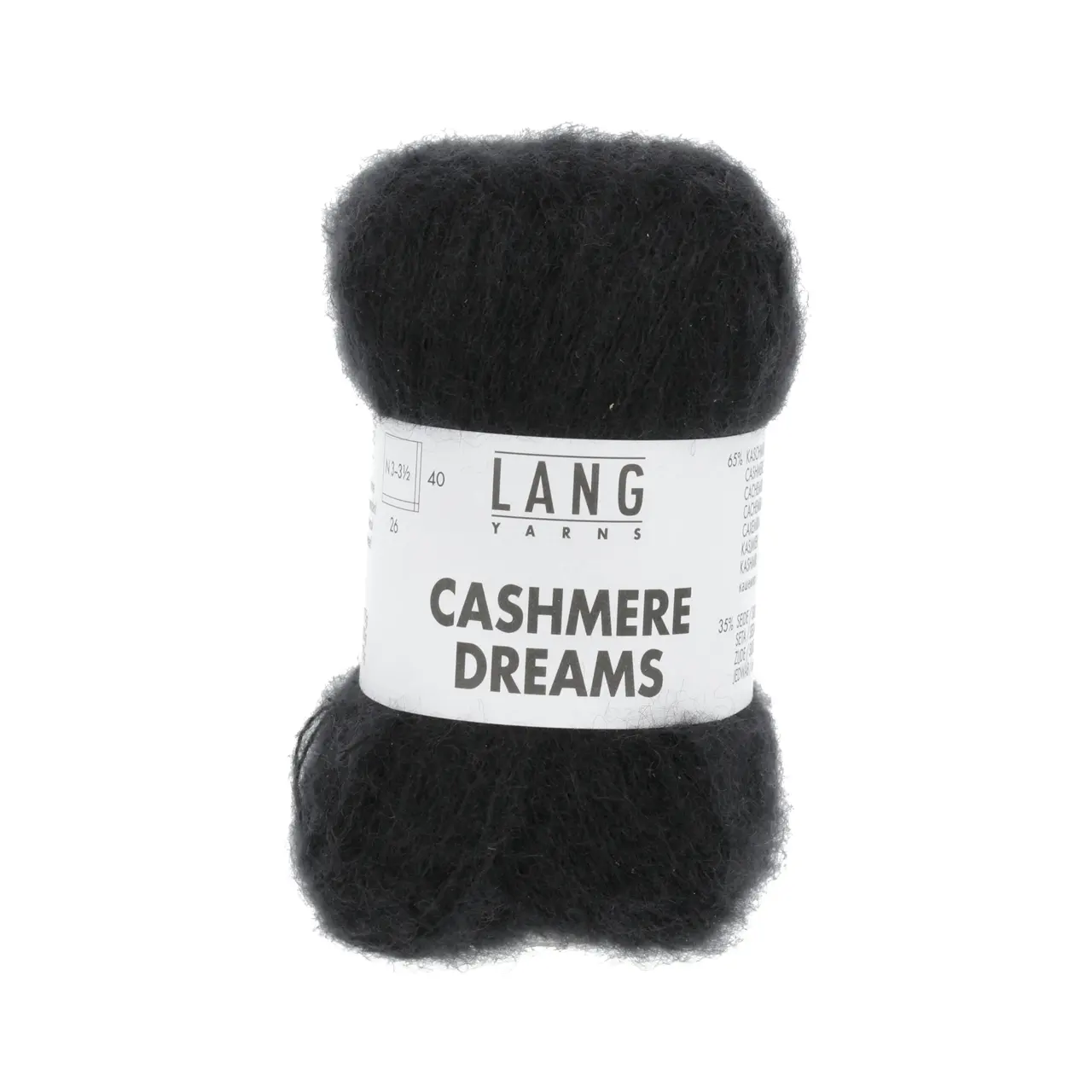 Cashmere Dreams 4 Schwarz von Lang Yarns. Der Name ist Programm - ein Traum aus Cashmere und Seide.