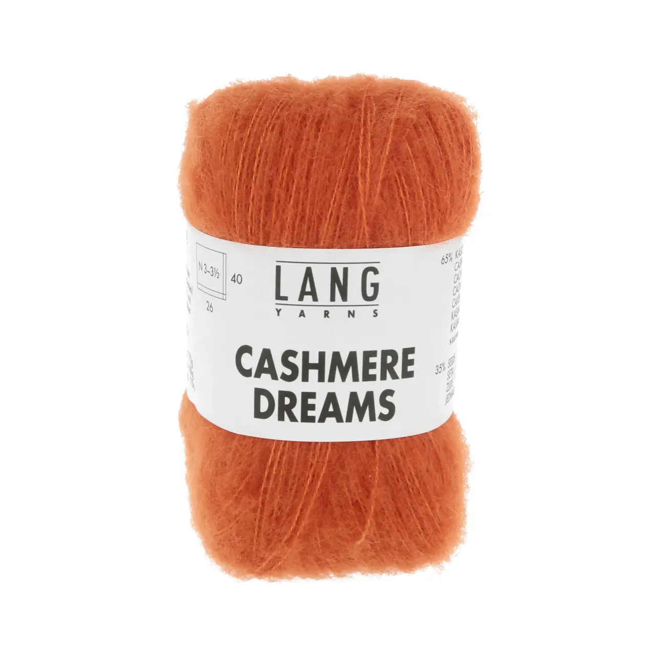 Cashmere Dreams 159 Orange von Lang Yarns. Der Name ist Programm - ein Traum aus Cashmere und Seide.