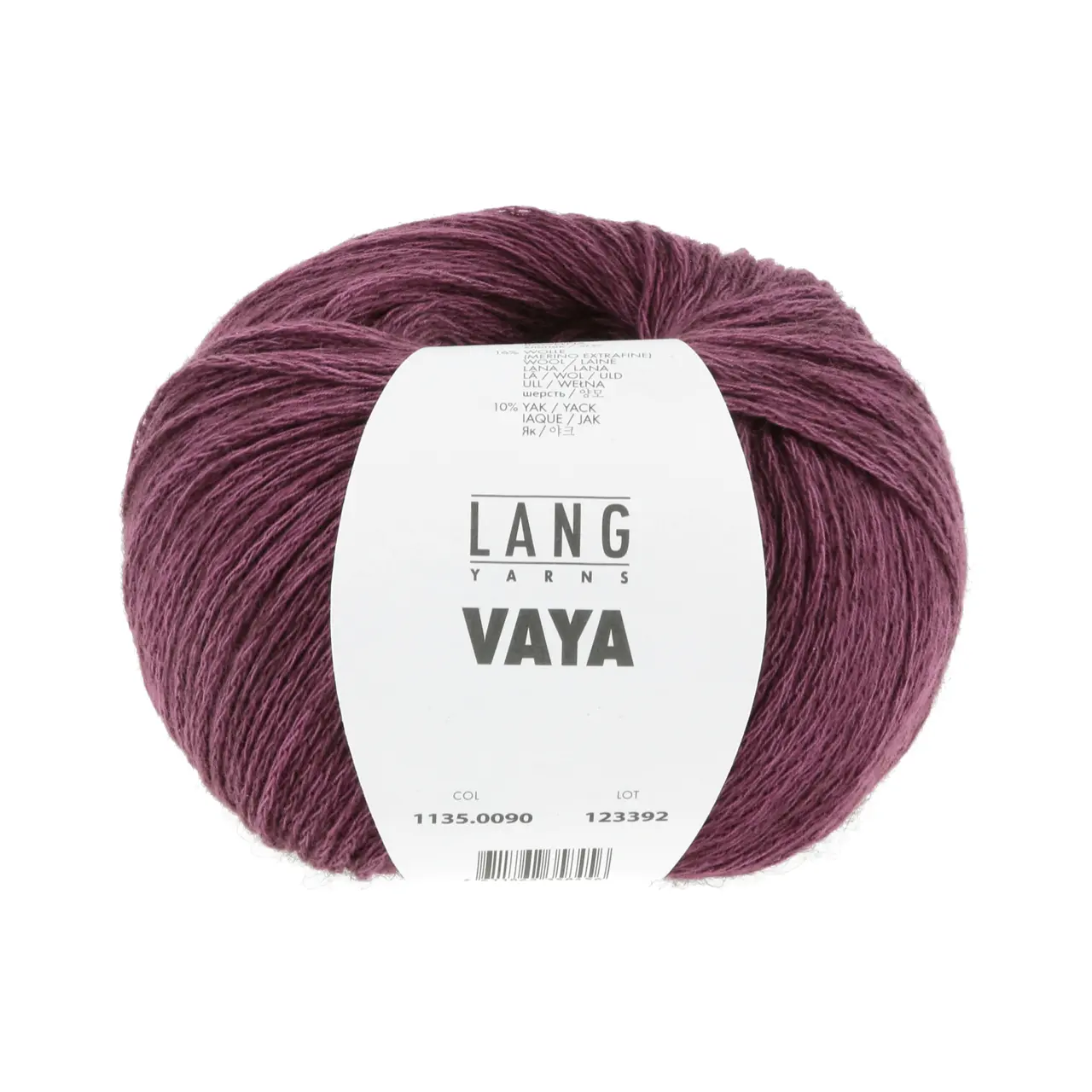 Vaya 90 Pflaume von Lang Yarns. Eine Portion Sommer ein bisschen Winter und eine Prise Luxus – In VAYA haben wir das Beste von allem was wir am Stricken und Häkeln lieben in einem Wollknäuel vereint. Verarbeiten Sie dieses luftige Garn aus Baumwolle Merino und Yak zu den perfekten Kleidungsstücken für die Zwischensaison welche Sie hegen und pflegen werden. Damit die Farbe schön und gleichmäßig wird empfehlen wir mit zwei Wollknäueln abwechselnd zu arbeiten.
