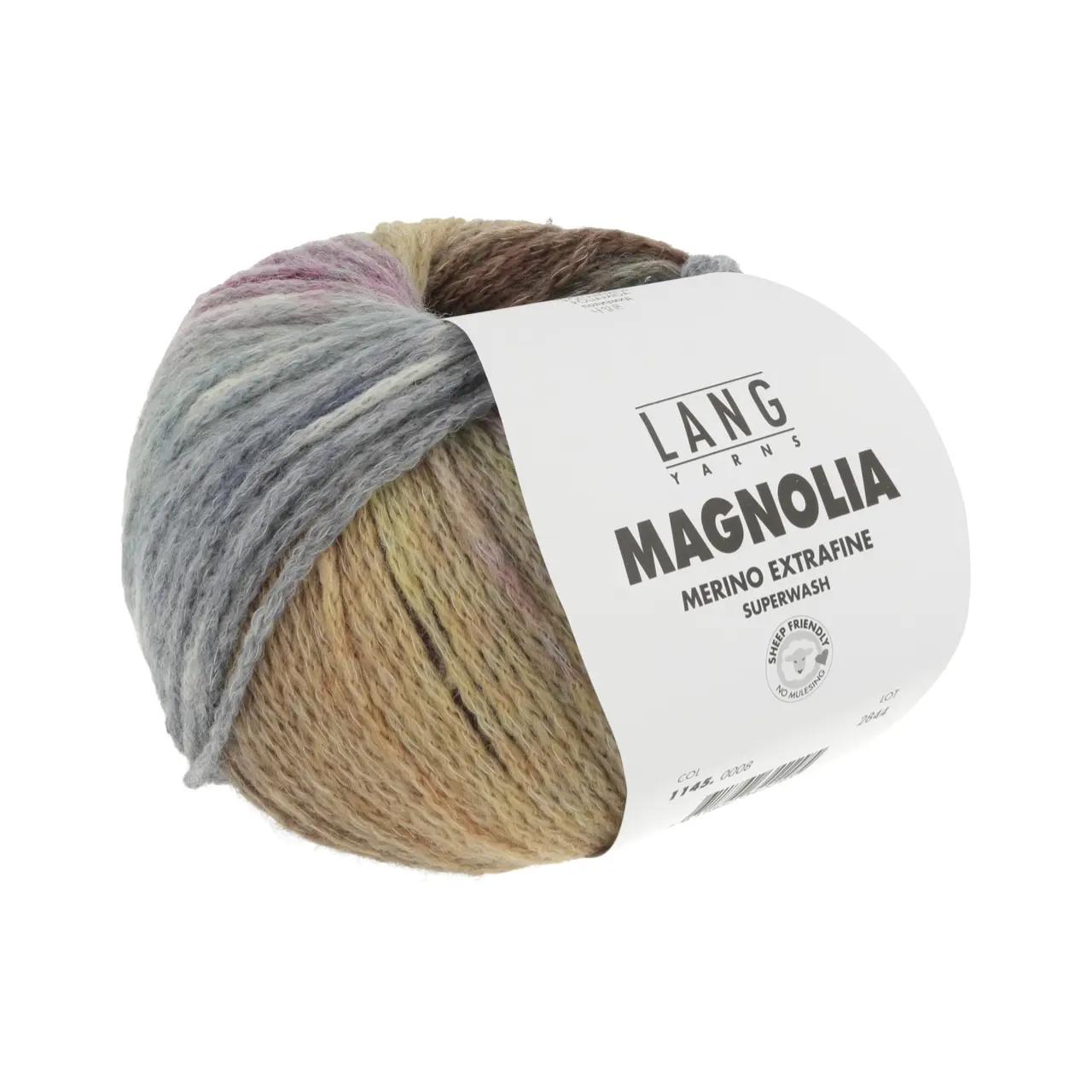 Magnolia 8 Cognac/Jeans/Petrol von Lang Yarns. Tauchen Sie ein in ein Spektrum von Farben und erleben Sie wie auf Ihren Nadeln ein lebendiger Garten erblüht.