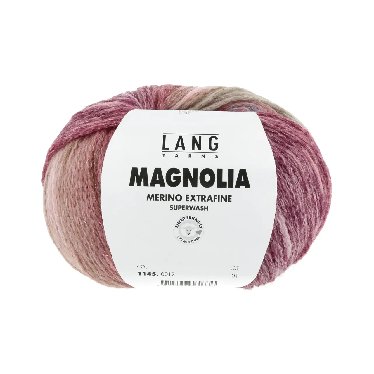 Magnolia 12 Rosa/Blau/Braun von Lang Yarns. Tauchen Sie ein in ein Spektrum von Farben und erleben Sie wie auf Ihren Nadeln ein lebendiger Garten erblüht.