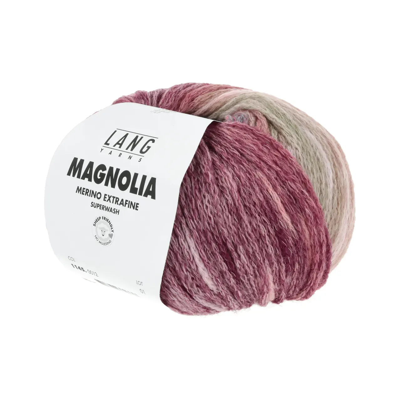 Magnolia 12 Rosa/Blau/Braun von Lang Yarns. Tauchen Sie ein in ein Spektrum von Farben und erleben Sie wie auf Ihren Nadeln ein lebendiger Garten erblüht.