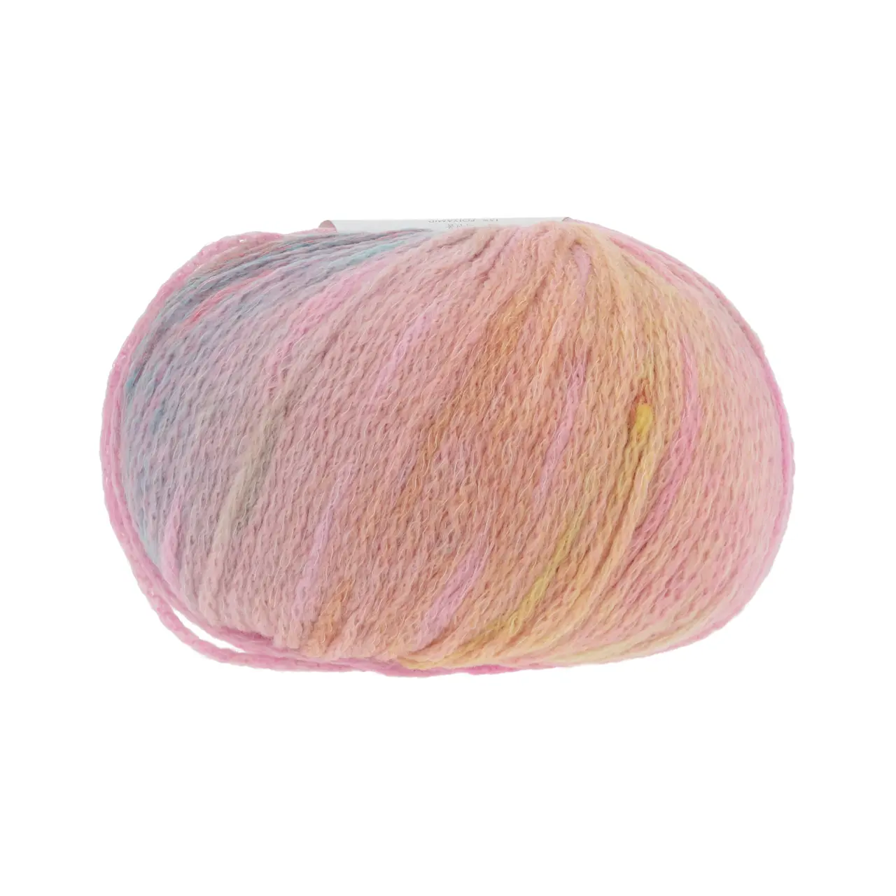 Magnolia 14 Pink/Orange/Blau von Lang Yarns. Tauchen Sie ein in ein Spektrum von Farben und erleben Sie wie auf Ihren Nadeln ein lebendiger Garten erblüht.