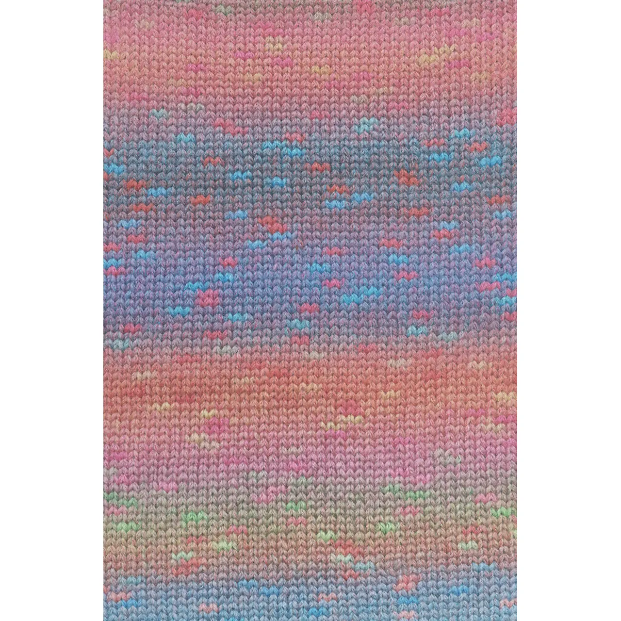 Magnolia 14 Pink/Orange/Blau von Lang Yarns. Tauchen Sie ein in ein Spektrum von Farben und erleben Sie wie auf Ihren Nadeln ein lebendiger Garten erblüht.