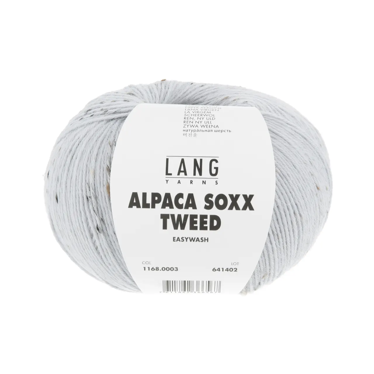 Alpaca Soxx Tweed 3 Hellgrau von Lang Yarns. Neu bieten wir Ihnen unsere Qualität ALPACA SOXX 4-fach auch mit Tweed Noppen an. Dank der Kombination aus Baby Alpaca Schurwolle und Polyamid eignet sich das Garn perfekt für kuschelige Socken und zahlreiche weitere Strickideen. ALPACA SOXX TWEED ist die ideale Wahl wenn Weichheit und Wärme im Mittelpunkt stehen.