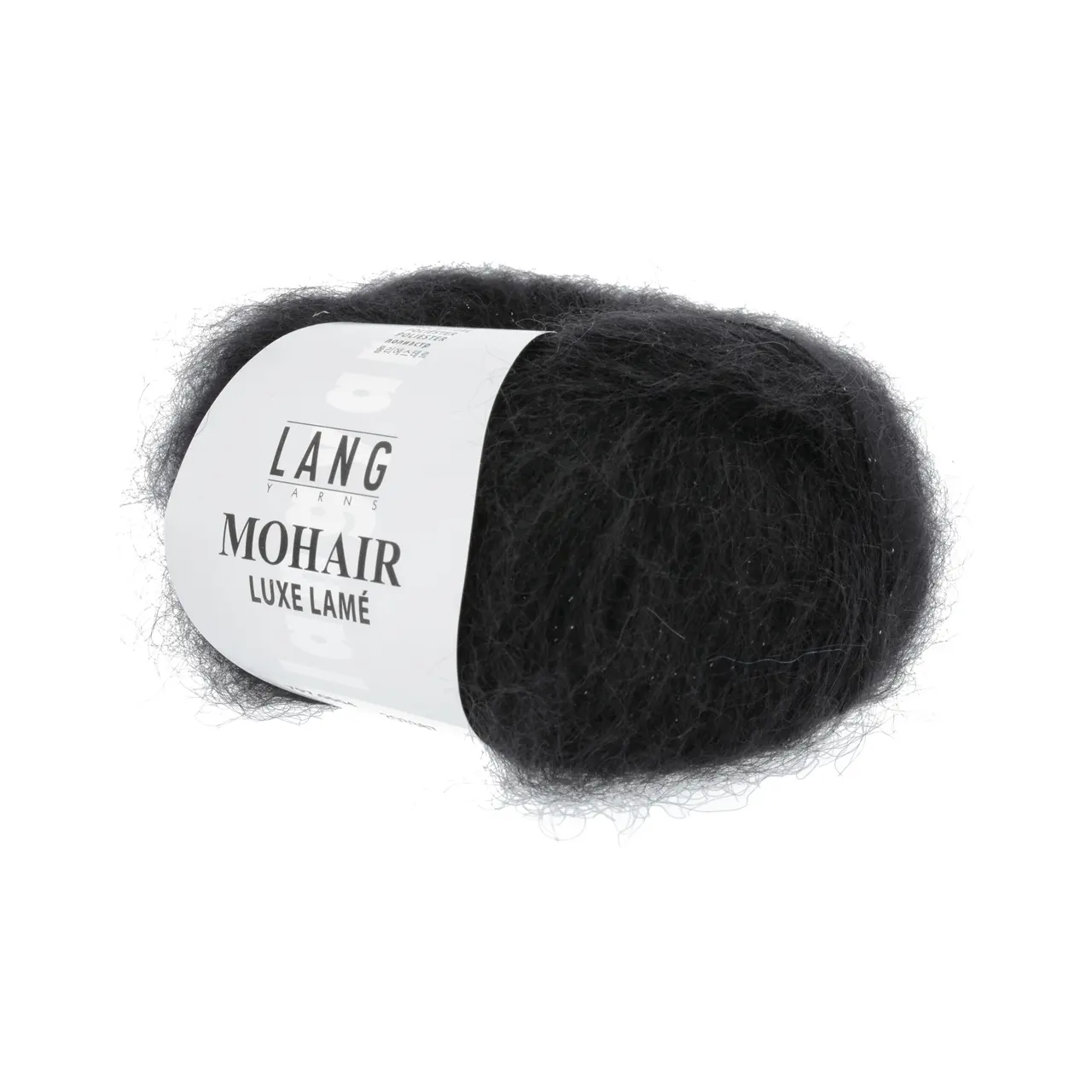 Mohair Luxe Lamé 4 Silber - Schwarz von Lang Yarns. Superkid-Mohair gemischt mit Seide - ein federleichtes Garn für modische Accessoires und mehr.