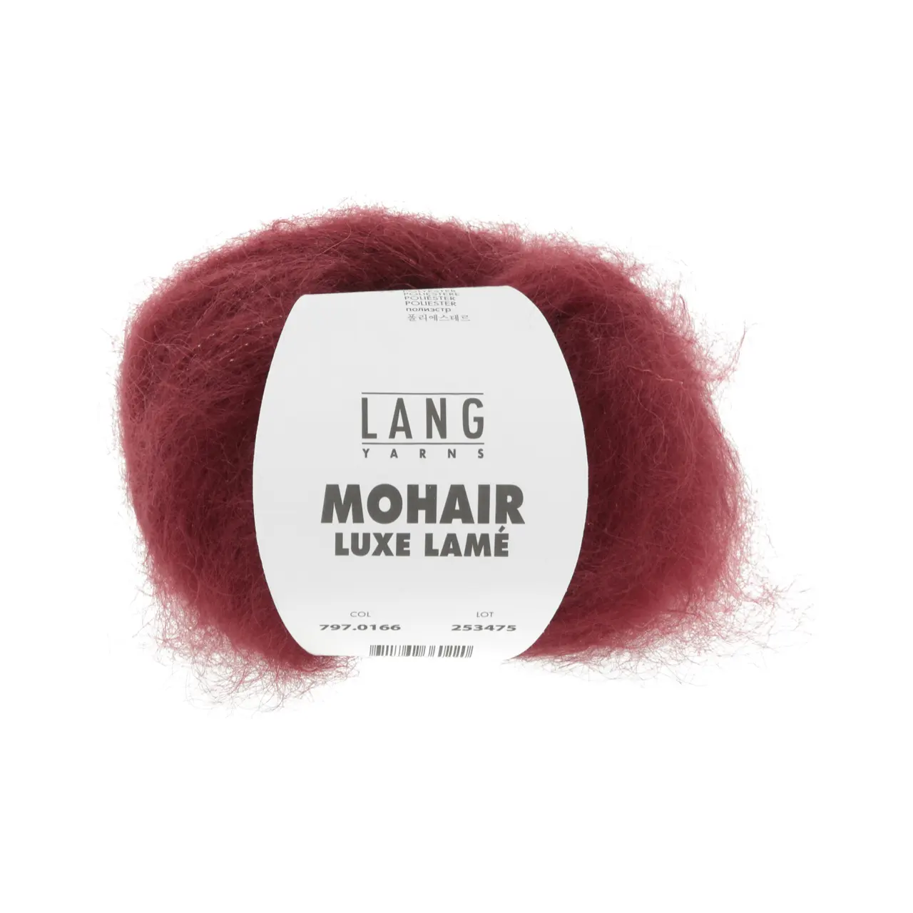 Mohair Luxe Lamé 166 Silber - Beere von Lang Yarns. Superkid-Mohair gemischt mit Seide - ein federleichtes Garn für modische Accessoires und mehr.