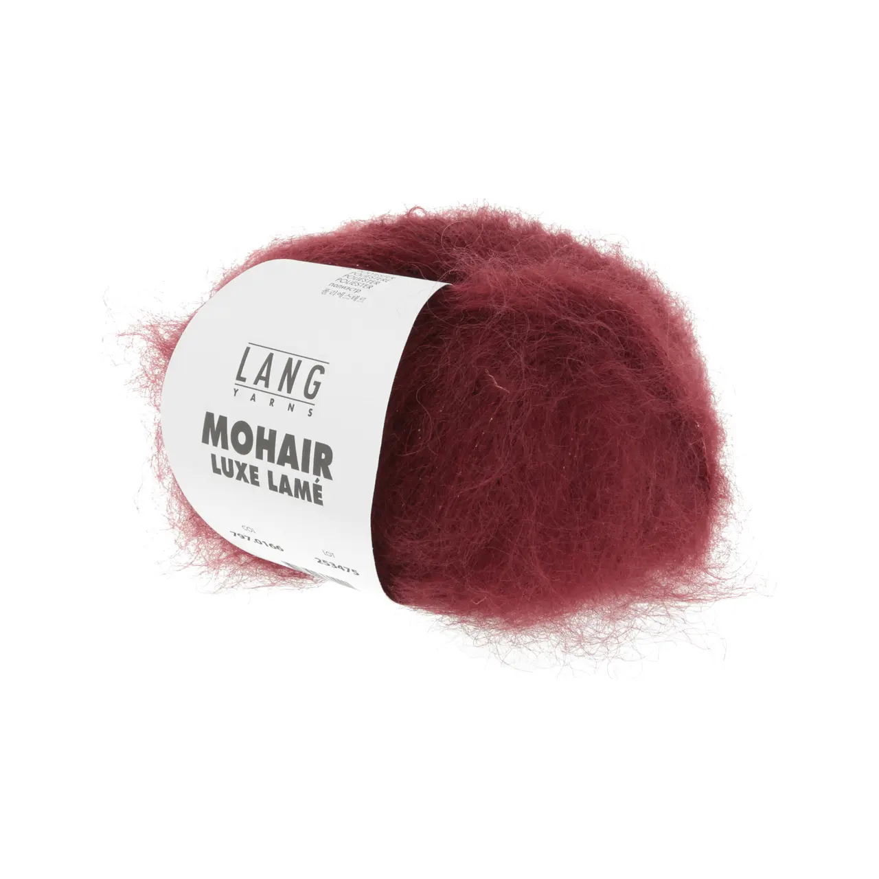 Mohair Luxe Lamé 166 Silber - Beere von Lang Yarns. Superkid-Mohair gemischt mit Seide - ein federleichtes Garn für modische Accessoires und mehr.