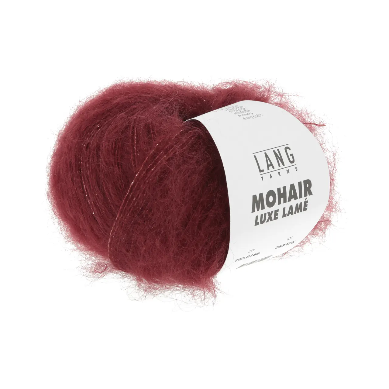 Mohair Luxe Lamé 166 Silber - Beere von Lang Yarns. Superkid-Mohair gemischt mit Seide - ein federleichtes Garn für modische Accessoires und mehr.