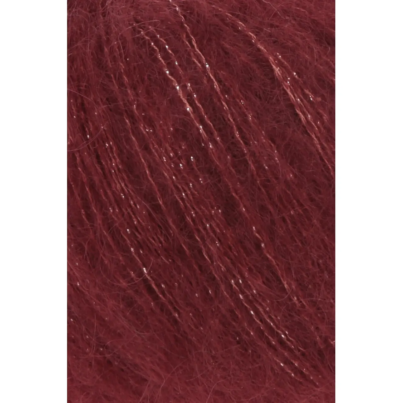 Mohair Luxe Lamé 166 Silber - Beere von Lang Yarns. Superkid-Mohair gemischt mit Seide - ein federleichtes Garn für modische Accessoires und mehr.