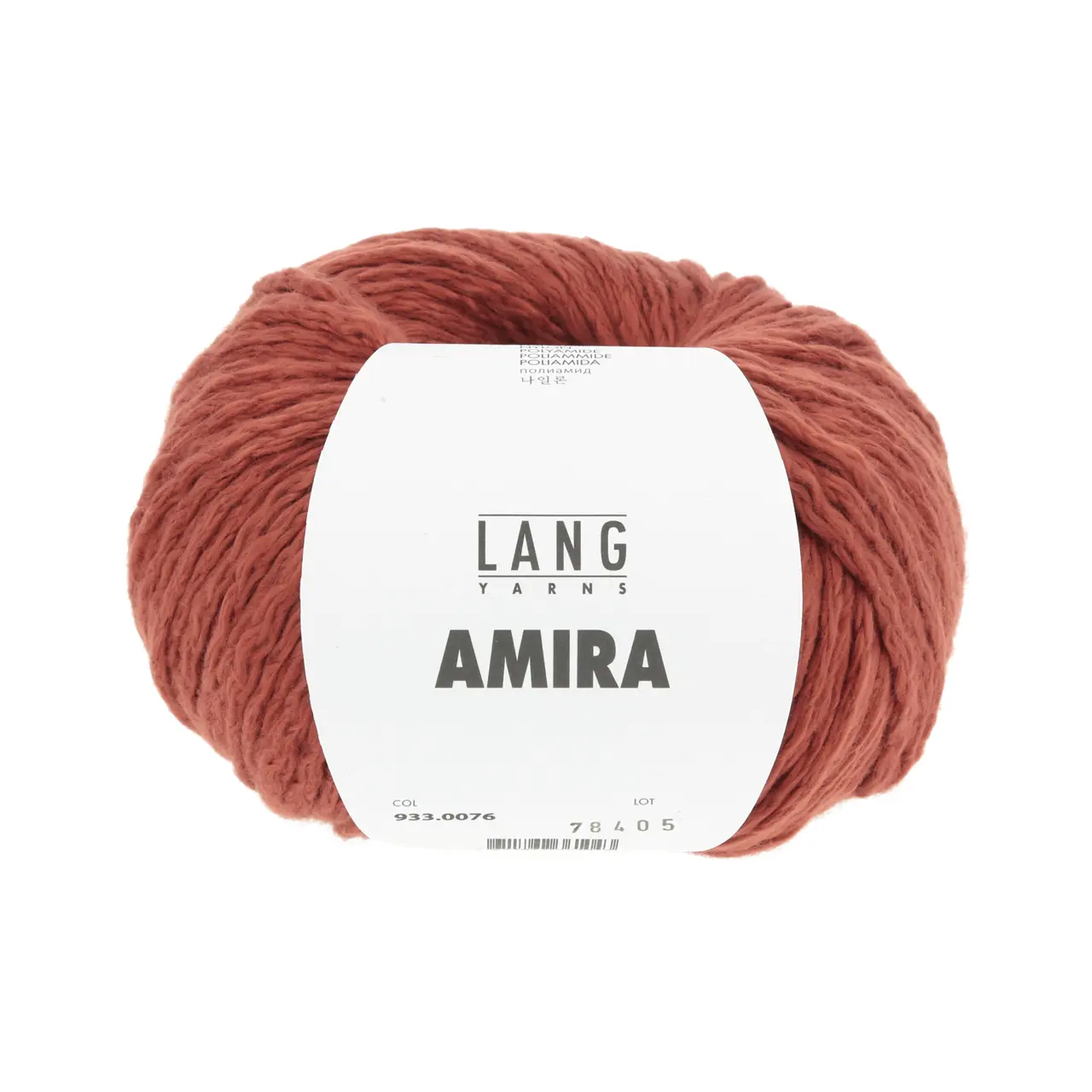Amira 76 Terracotta von Lang Yarns. Amira ist ein Maschengarn mit einem tollen Volumen und einer unglaublichen Leichtigkeit. Diese Eigenschaften machen sie zu einem super Ganzjahresgarn.