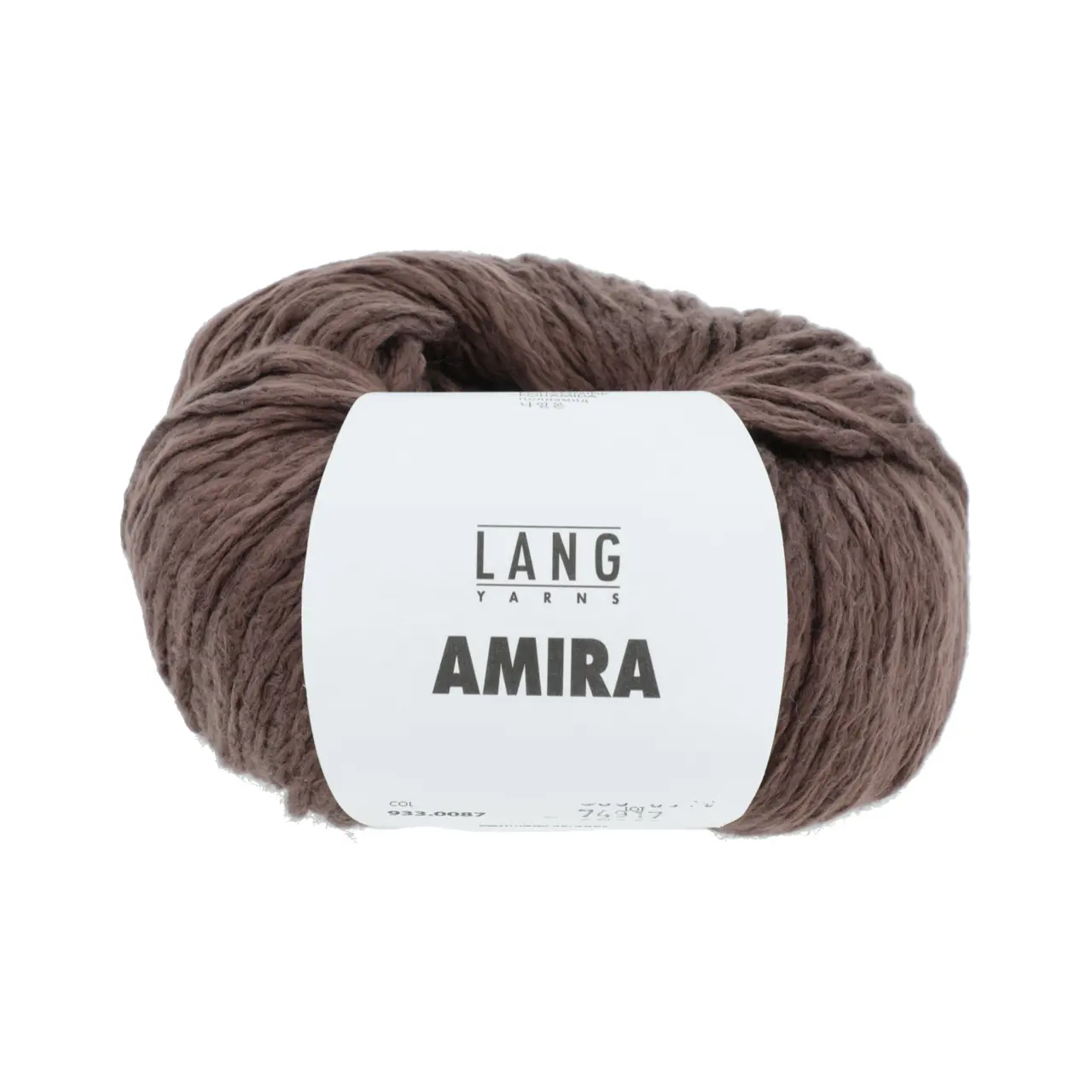 Amira 87 Nelkenbraun von Lang Yarns. Amira ist ein Maschengarn mit einem tollen Volumen und einer unglaublichen Leichtigkeit. Diese Eigenschaften machen sie zu einem super Ganzjahresgarn.