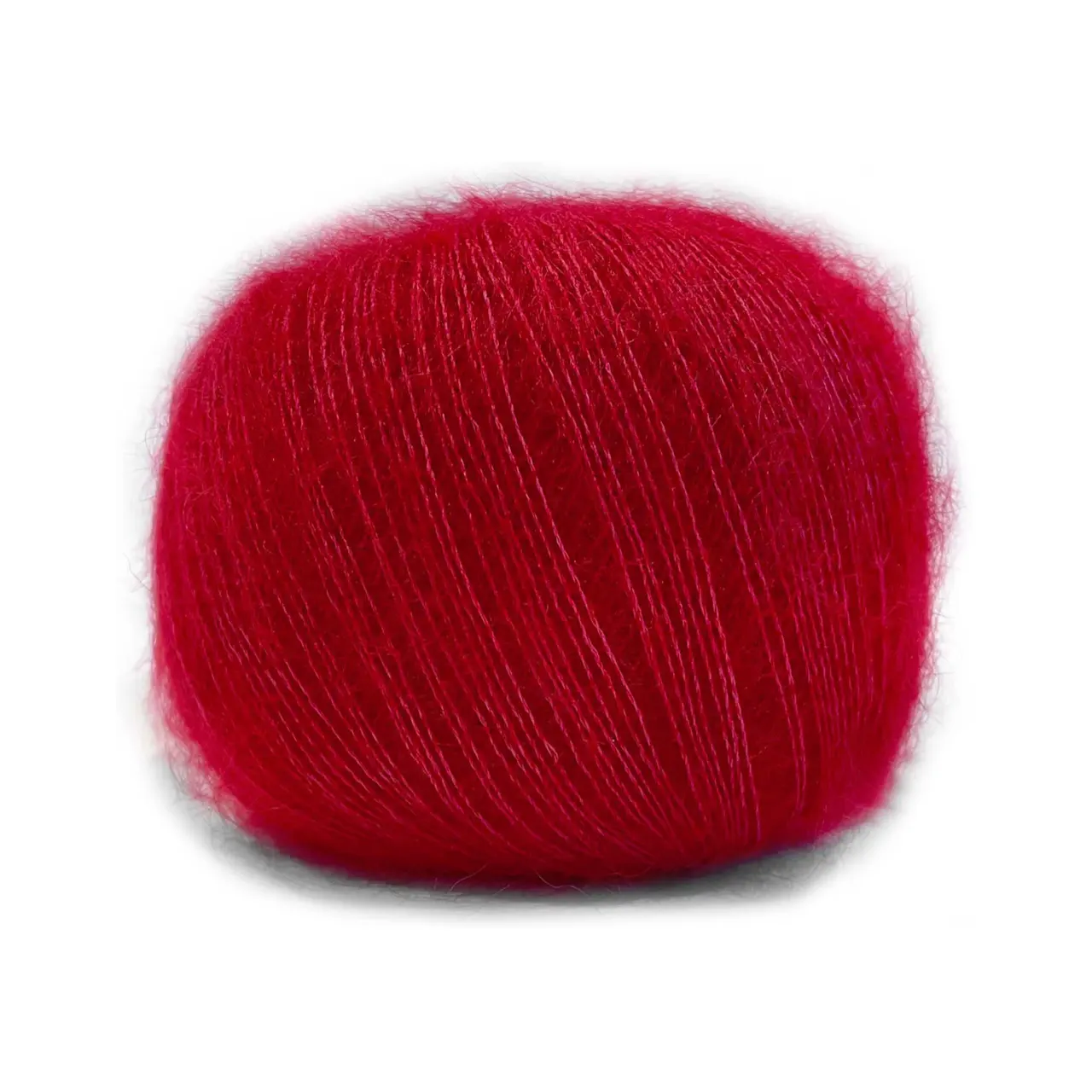 Mohair Bliss 836 Scarlet von Pascuali. Entdecke die Eleganz und Leichtigkeit von Mohair Bliss – unseres hochwertigen Garns das aus einem edlen Mix von 60% Super Kid Mohair und 40% Maulbeerseide besteht. Mohair Bliss entfaltet seine Schönheit sowohl beim einfachen mehrfachen als auch als Beilauffaden um sinnliche federleichte und luftige Projekte zu gestalten.