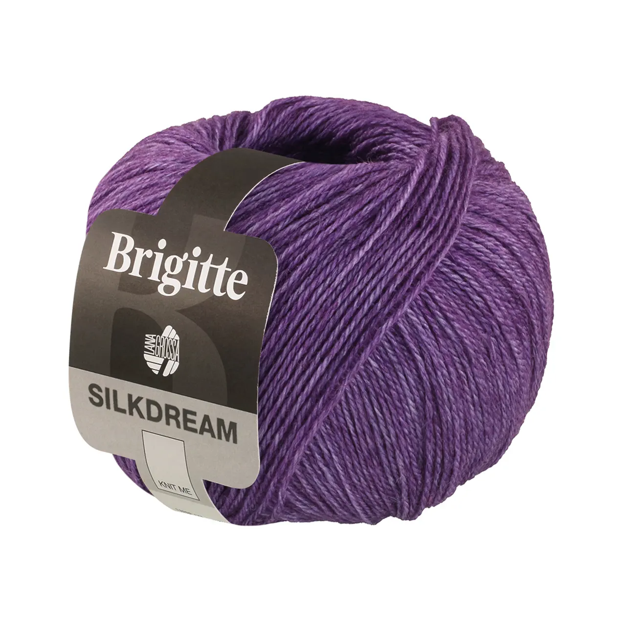 Brigitte Silkdream 11 Blauviolett von Lana Grossa. Zartes klassisch gezwirntes Garn aus Maulbeerseide und Merino mit Mohairfasern umhüllt