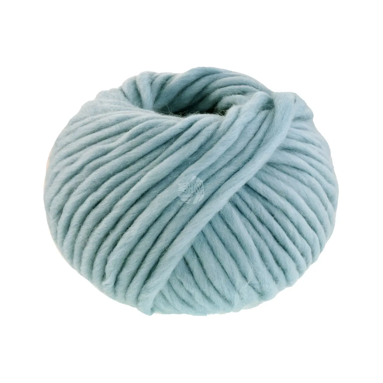 Confetti Uni 111 Hellblau von Lana Grossa. Fingerdickes Merino-Dochtgarn mit Sprenkeldruck