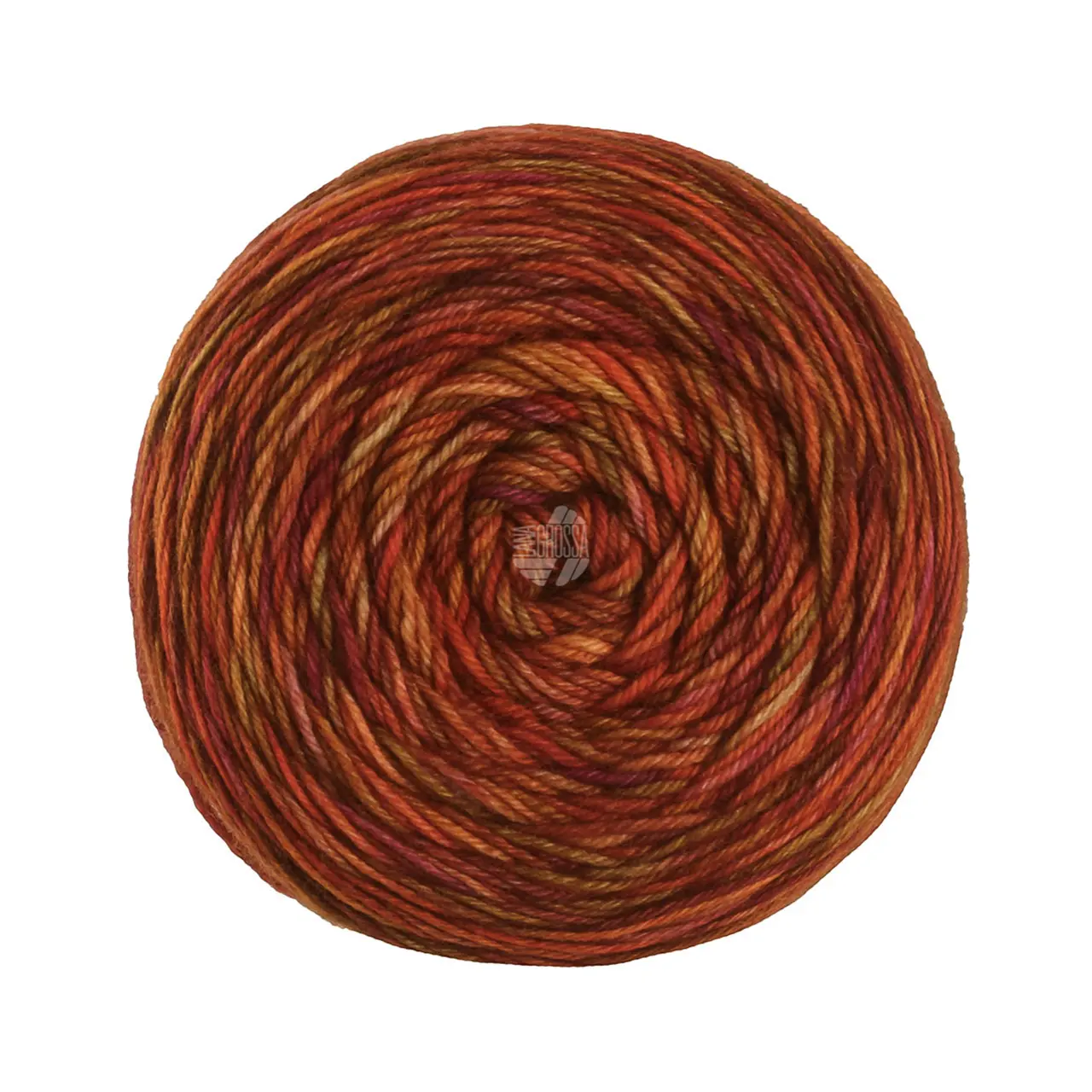 Meilenweit 100 Sooty 6225 Burgund/Weinrot/Fuchsia/Orange/Gelb/Ocker von Lana Grossa.
