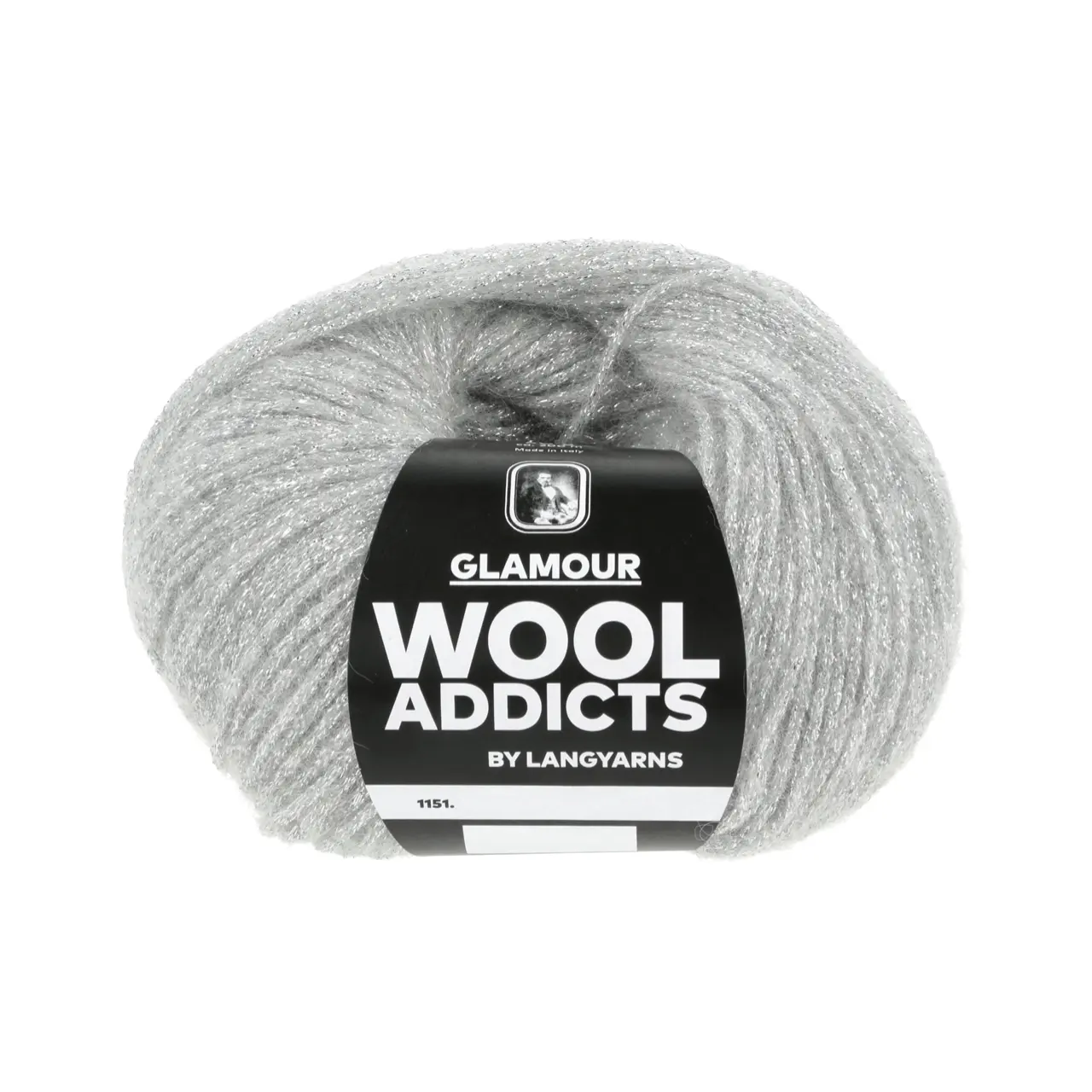 Glamour 23 Silver von Lang Yarns. This yarn isn't for everyone but if you're someone who appreciates a touch of sparkle in your life GLAMOUR is the perfect match for you. Whether you're crafting a festive knit or aiming to infuse a bit of glamour into your everyday GLAMOUR's seamless blend of subtle glitter and texture ensures you can't go wrong.