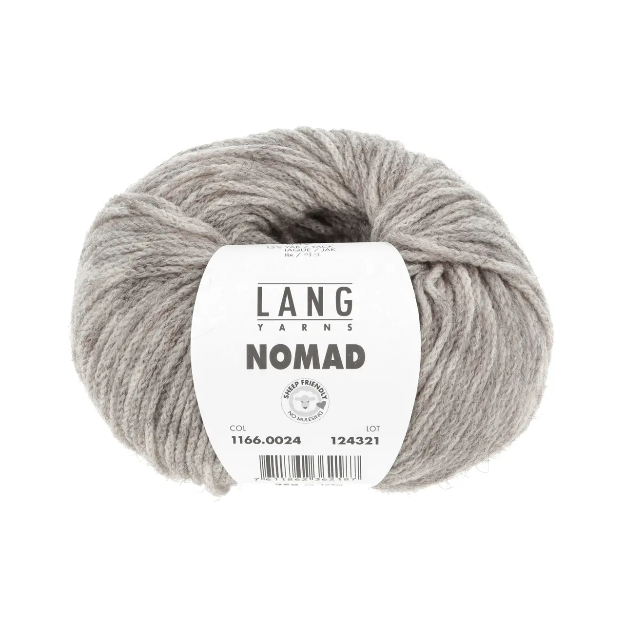 Nomad 24 Grau von Lang Yarns. Inspiriert durch die nomadischen Traditionen der Yak-Haltung sowie die mobile Natur und reiche Geschichte des Strickens und Häkelns verkörpert NOMAD den Geist von Bewegung und Kreativität. Genau wie Nomaden ihr Leben mit sich tragen können Sie als Strickerin und Häklerin NOMAD überallhin mitnehmen und zeitlose Stücke schaffen die von Tradition und Abenteuer erzählen.