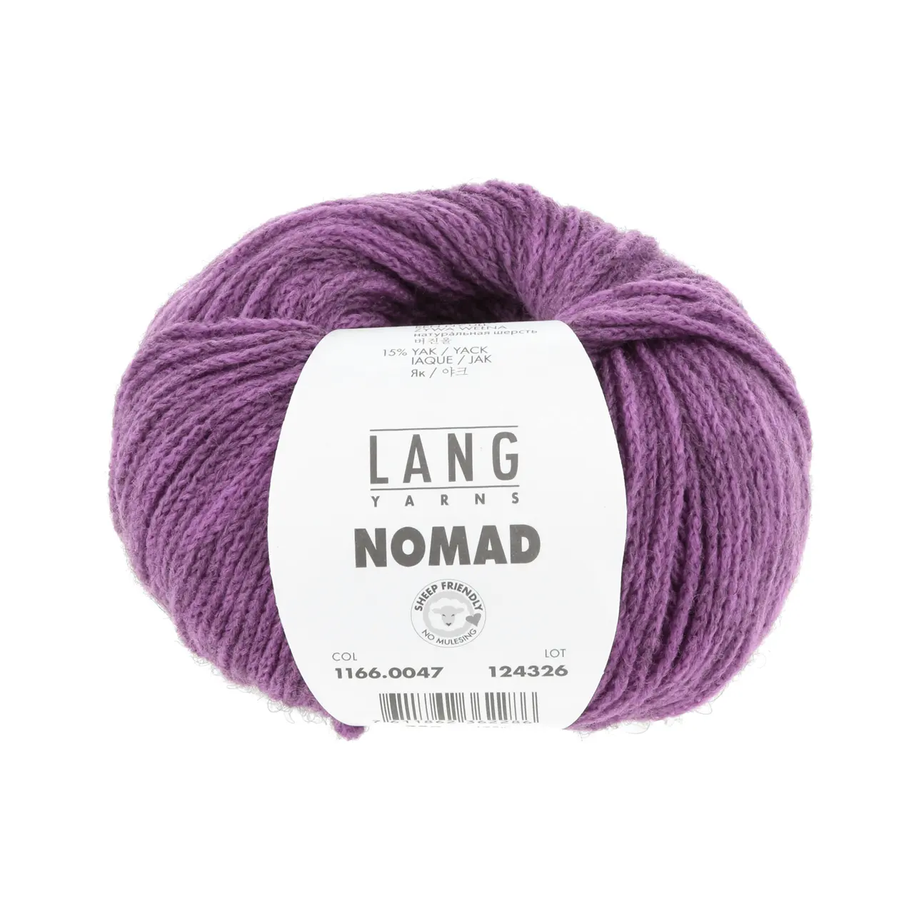 Nomad 47 Violett von Lang Yarns. Inspiriert durch die nomadischen Traditionen der Yak-Haltung sowie die mobile Natur und reiche Geschichte des Strickens und Häkelns verkörpert NOMAD den Geist von Bewegung und Kreativität. Genau wie Nomaden ihr Leben mit sich tragen können Sie als Strickerin und Häklerin NOMAD überallhin mitnehmen und zeitlose Stücke schaffen die von Tradition und Abenteuer erzählen.