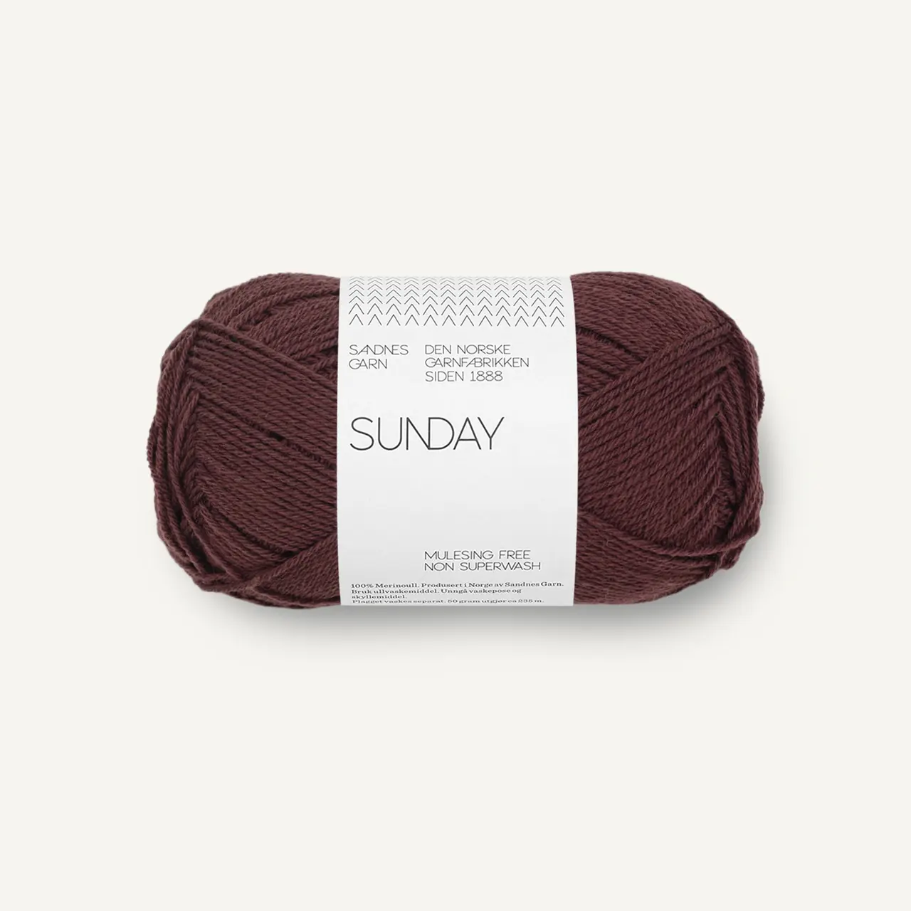 Sunday 4381 Dark Fudge von Sandnes Garn. Ein zauberhaft leichtes Merinogarn nicht Superwash behandelt