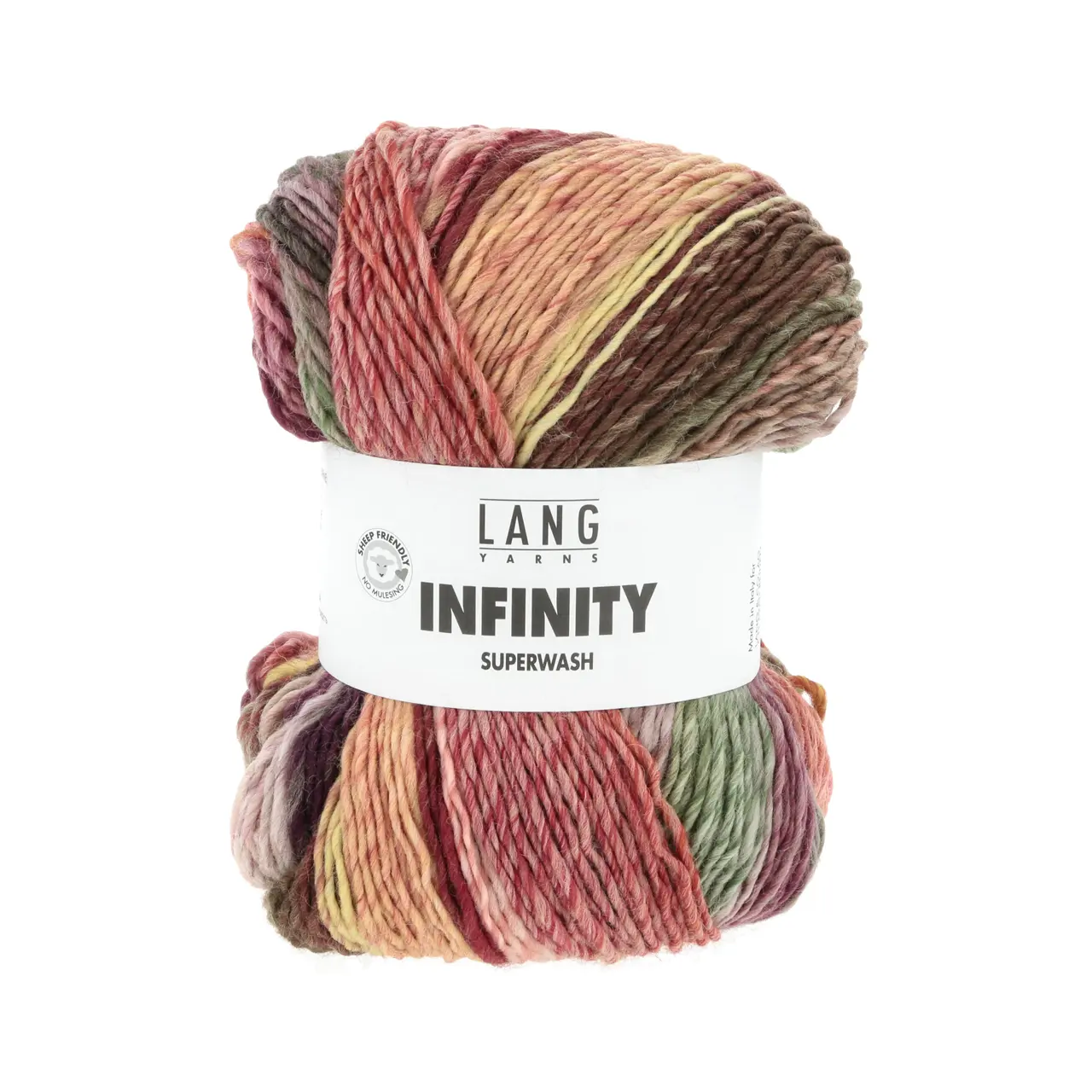 Infinity 2 Infinite Horizon von Lang Yarns. INFINITY ist ein Dochtgarn aus extrafeiner Merinowolle das durch seine einzigartige Farbgestaltung besticht. Jedes Knäuel wird so gefertigt dass kein sich wiederholendes Muster entsteht - zwar kommen immer wieder die gleichen Farben zum Einsatz jedoch in unregelmäßigen Abständen variierender Intensität und unterschiedlicher Reihenfolge.
