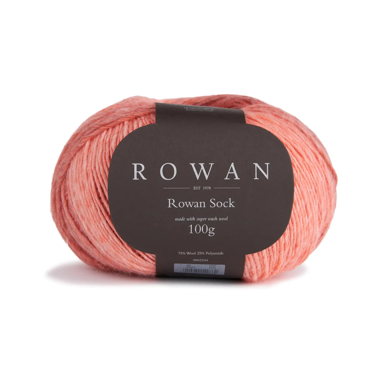 Rowan Sock 5 Coral von Rowan. Ein hochwertiges Sockengarn aus Wolle und Polyamid das angenehme Wärme mit langlebiger Strapazierfähigkeit vereint. Perfekt für farbenfrohe bequeme Socken die lange Freude machen. Ideal auch für Accessoires wie Mützen und Handschuhe oder leichte Pullis.