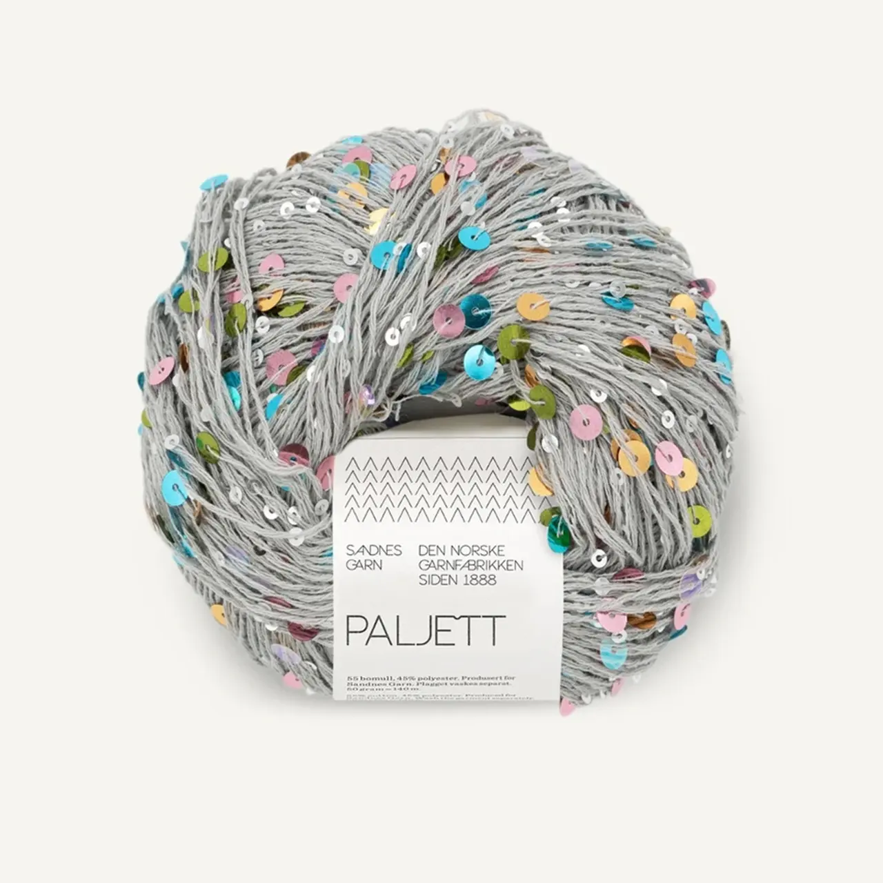 Paljett 1121 Unicorn Twinkle von Sandnes Garn. Ein Hauch Glamour für deine Strick- und Häkelprojekte ein Elegantes Effektgarn mit fein eingearbeiteten Pailletten als Beilaufgarn oder solo.