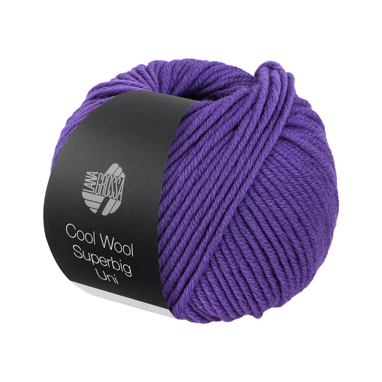 Cool Wool Superbig Uni 14 Lila von Lana Grossa. Pure extrafeine Merinowolle waschmaschinenfest und filzfrei