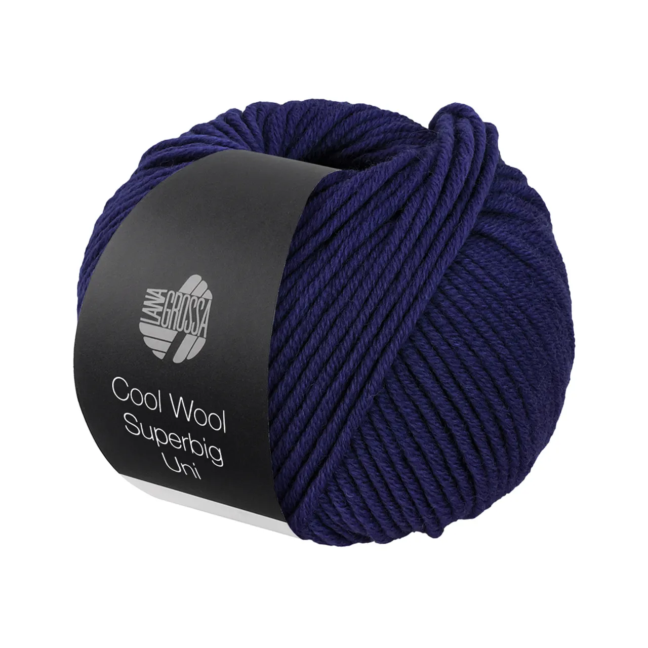 Cool Wool Superbig Uni 17 Dunkelblau von Lana Grossa. Pure extrafeine Merinowolle waschmaschinenfest und filzfrei