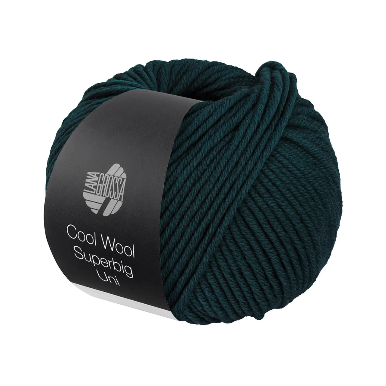 Cool Wool Superbig Uni 33 Dunkles Petrol von Lana Grossa. Pure extrafeine Merinowolle waschmaschinenfest und filzfrei