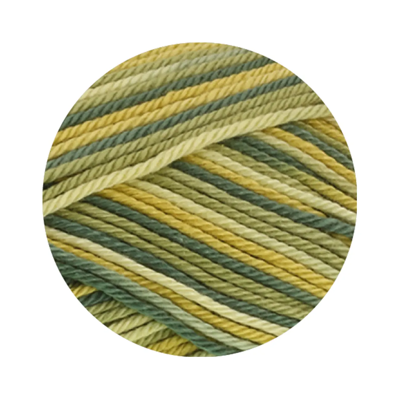 Cotone Print 367 Weiß-/Kiwigrün/Opal-/Patinagrün von Lana Grossa. Baumwollbasicgarn