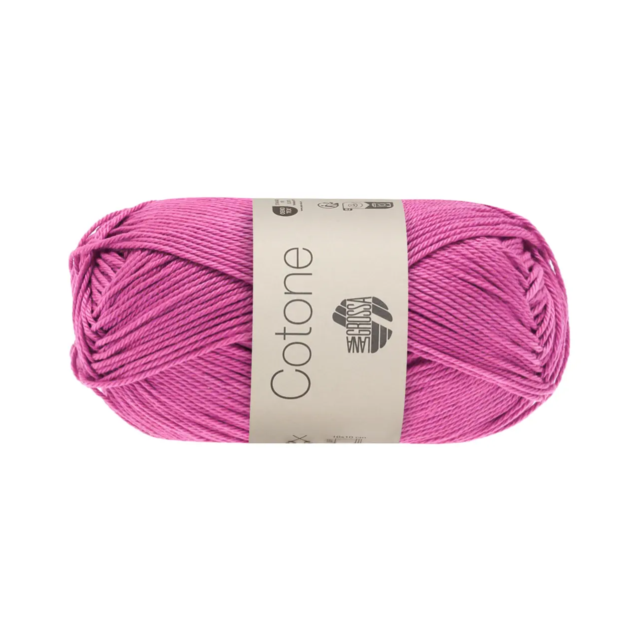 Cotone Uni 144 Asternrot von Lana Grossa. Baumwollbasicgarn