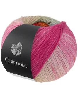<span class="yarn-title">Cotonella</span> <span class="yarn-color">19 Camel/<wbr>Pink/<wbr>Fuchsia/<wbr>Rotviolett/<wbr>Grau/<wbr>Flieder/<wbr>Gelborange/<wbr>Rot/<wbr>Gelb</span>
