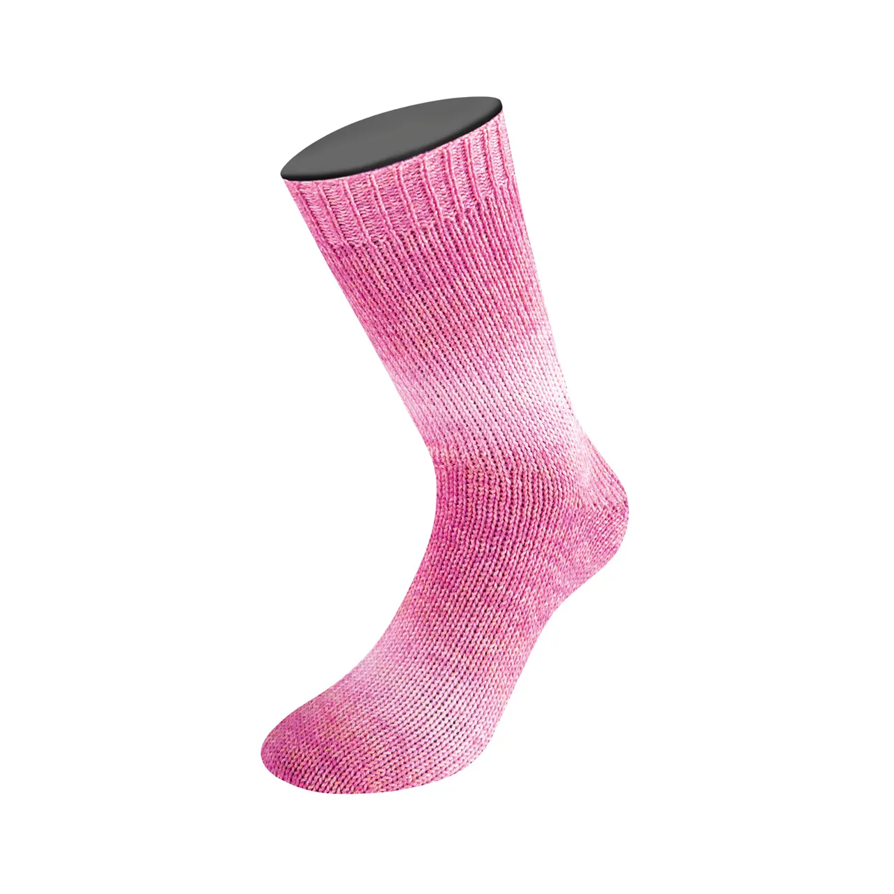 Meilenweit 100 Woolycell Duo 6001 Rosa/Pink/Blassorange von Lana Grossa. Hochwertiges Sockengarn ohne Polyamidanteil aus Merinowolle & Lyocell im Farbverlauf bedruckt wasc