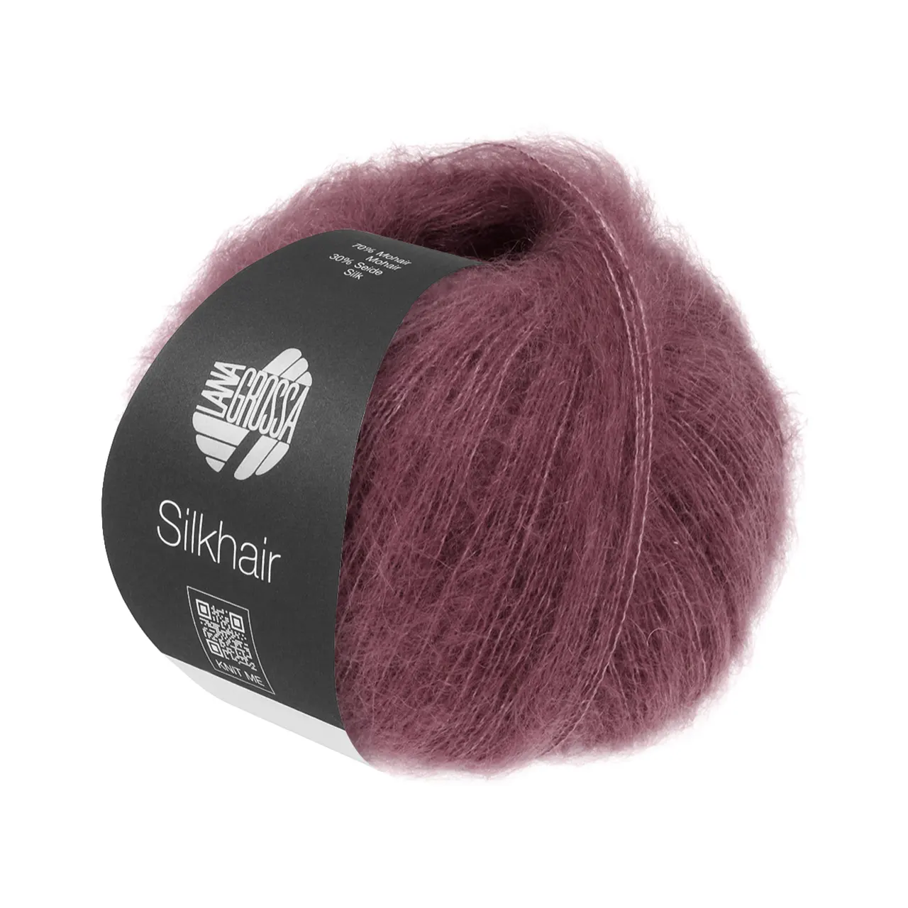 Silkhair Uni 216 Mauve von Lana Grossa. Feines Lace-Garn aus Superkid Mohair mit Seide
