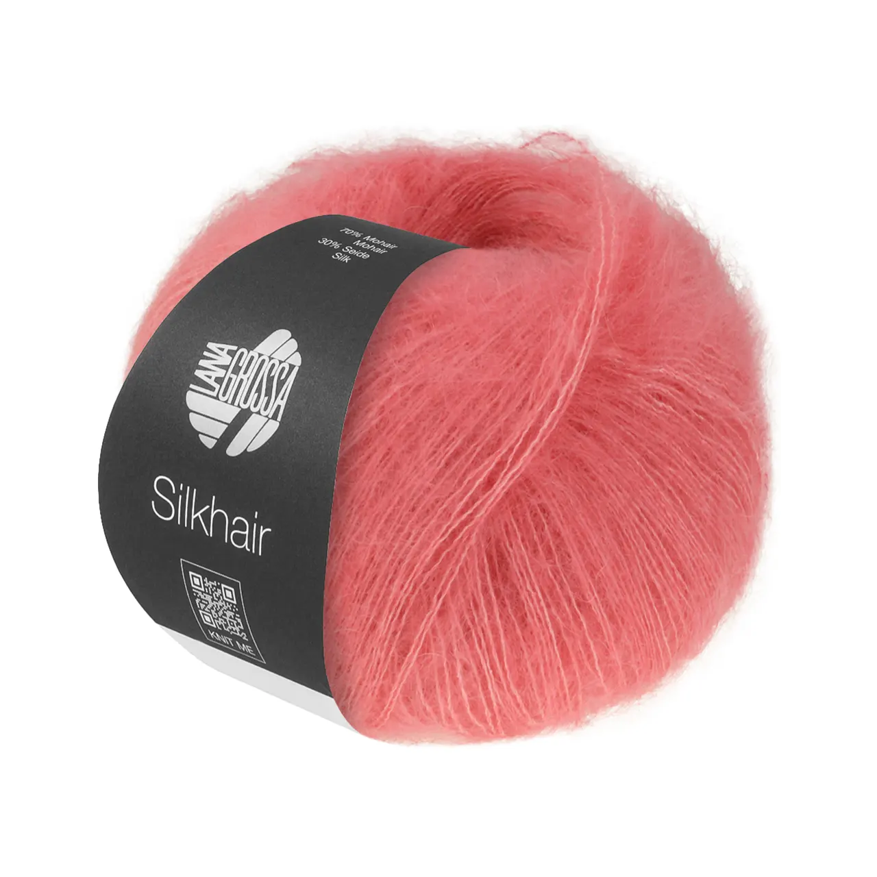 Silkhair Uni 225 Rosarot von Lana Grossa. Feines Lace-Garn aus Superkid Mohair mit Seide