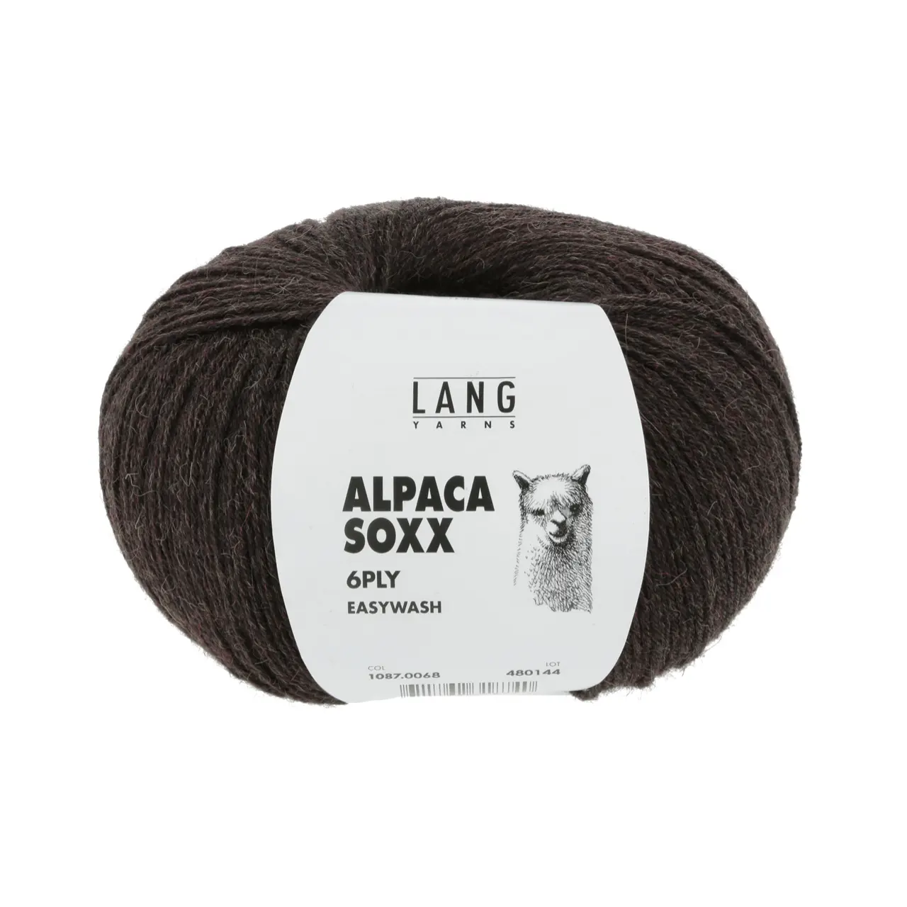 Alpaca Soxx 6-Fach 68 Dunkelbraun Mélange von Lang Yarns. Ein himmlisches Wollknäuel. Unser ALPACA SOXX 6-fach besteht aus 70% superfeinem Alpaka und 30% strapazierfähigem Nylon. Ausserdem ist der Produktionsprozess für dieses Garn sehr umweltfreundlich. Diese Qualität ist in der Waschmaschine im Wollwaschgang (Schonwaschgang)