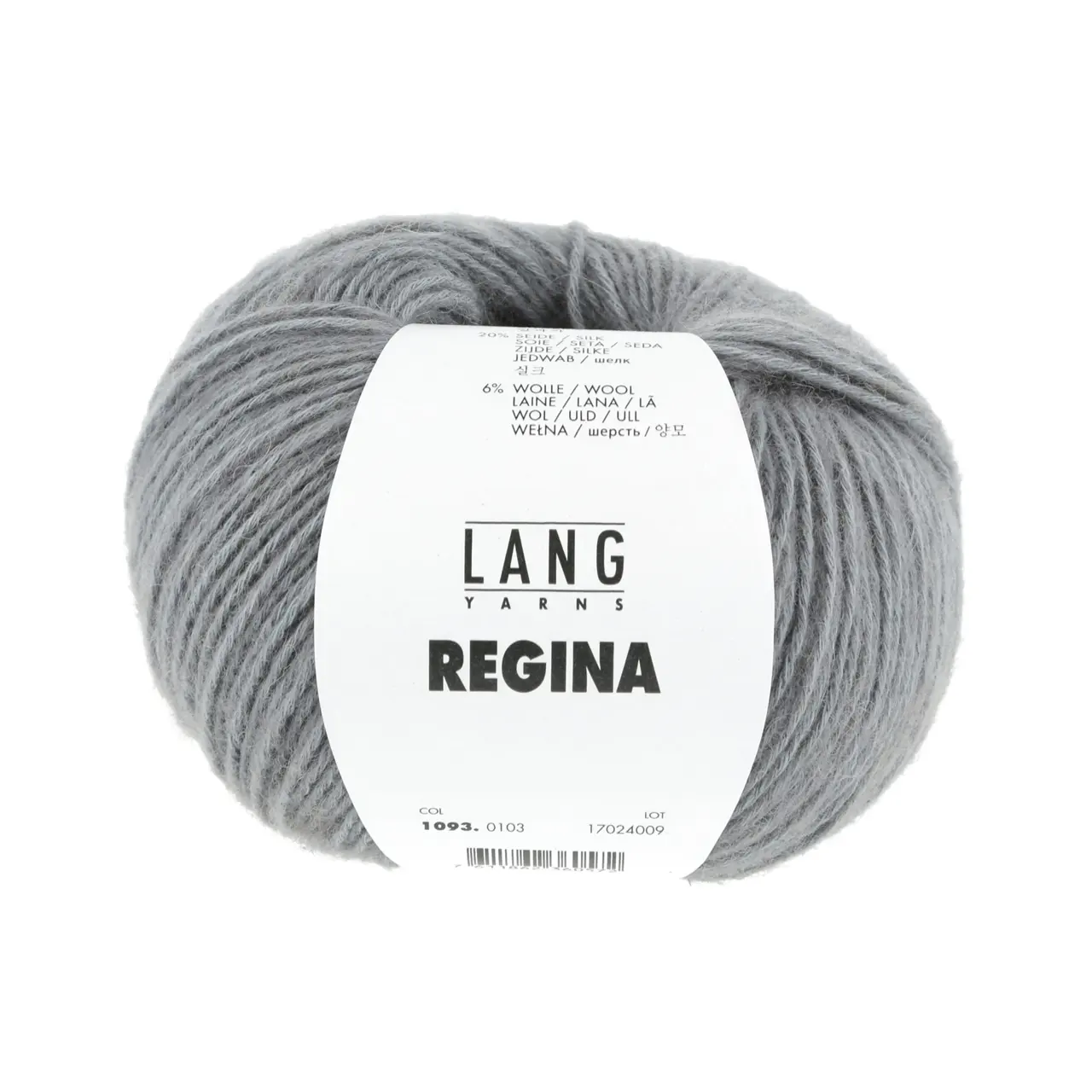 Regina 103 Mausgrau von Lang Yarns. Ein Garn mit wunderschönem Glanz und Gefühl das das Beste aus allen Welten in sich vereint. Es besteht aus Seide Baby-Alpaka Baumwolle und einem kleinen Anteil an Wolle. Dieses Garn ist atmungsaktiv bietet aber genug Wärme für kühle Frühlingstage. Die Farben sind lebendig und dank der breiten Farbpalette kann jeder mühelos seine Lieblingsauswahl treffen.