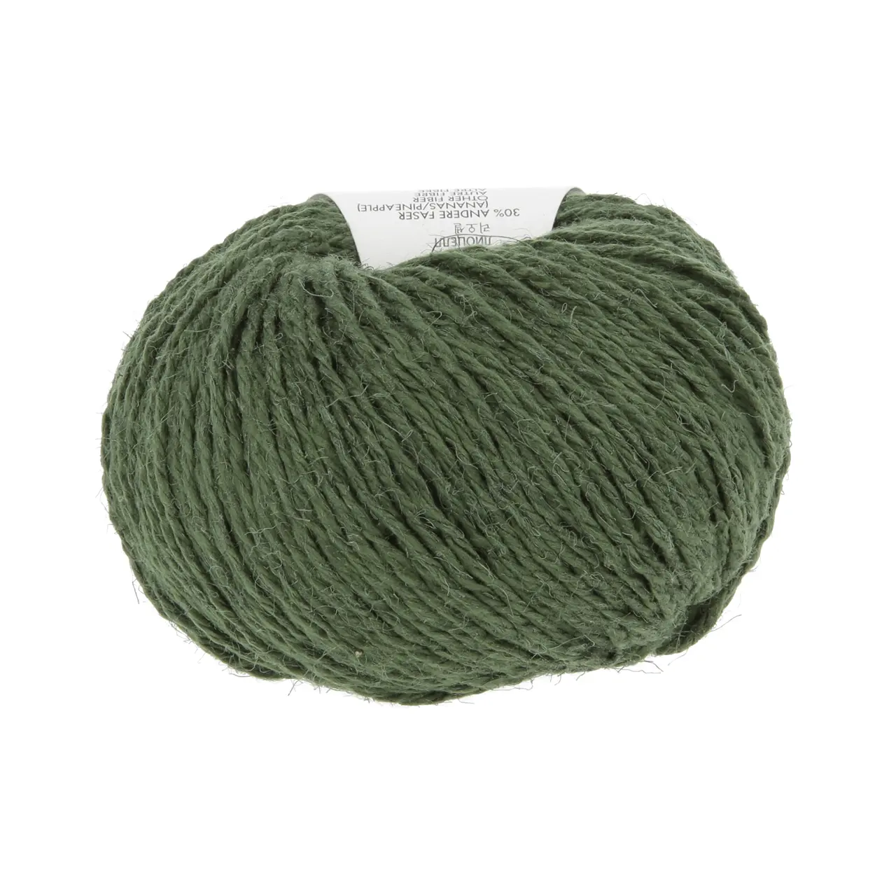 Ananas+ 18 Dunkelgrün von Lang Yarns. ANANAS+ ist die dickere Variante unseres Garns aus Ananasfasern. Es eignet sich perfekt für Wohnaccessoires und dekorative Projekte die eine gute Formstabilität erfordern.