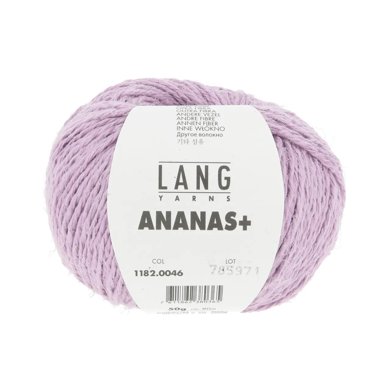 Ananas+ 46 Lila von Lang Yarns. ANANAS+ ist die dickere Variante unseres Garns aus Ananasfasern. Es eignet sich perfekt für Wohnaccessoires und dekorative Projekte die eine gute Formstabilität erfordern.
