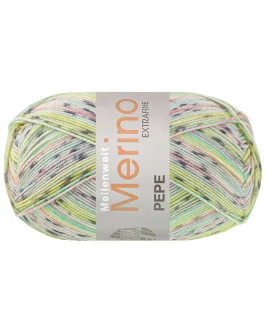 <span class="yarn-title">Meilenweit 100 Merino Extrafine Pepe</span> <span class="yarn-color">4145 Zitrusgelb/<wbr>Mint/<wbr>Creme/<wbr>Dunkelgrau/<wbr>Hellpink/<wbr>Frühlingsgrün</span>