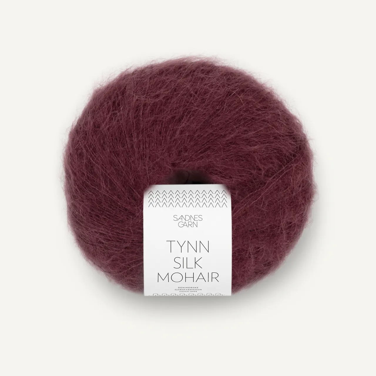 Tynn Silk Mohair 4372 Dyp Burgunder von Sandnes Garn. Eine weiche und luxuriöse Mischung aus feinstem Mohair Wolle und Seide.