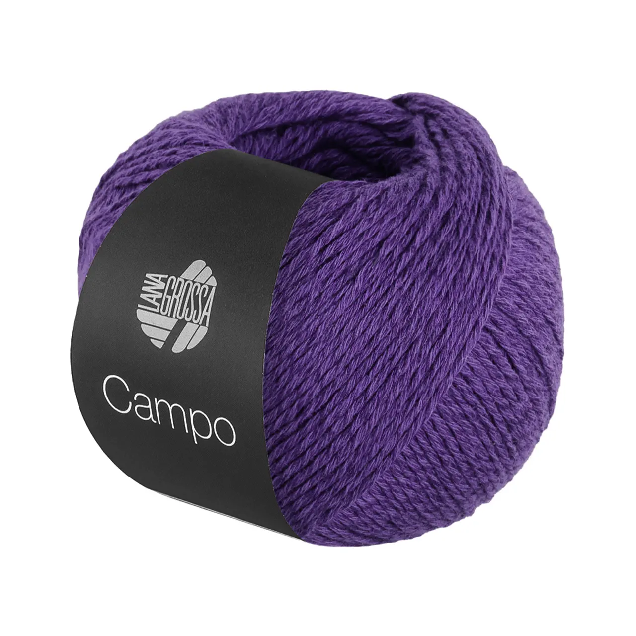 Campo 39 Violett von Lana Grossa. Feines mehrfach verzwirntes Baumwoll-Mischgarn mit Struktur
