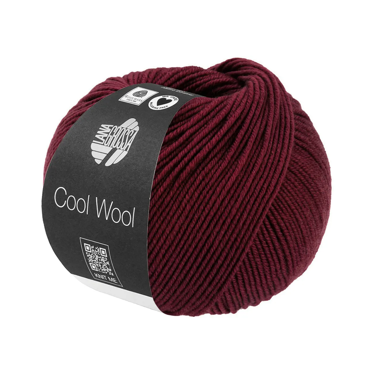 Cool Wool Uni 2124 Dunkles Rosenrot von Lana Grossa. Extrafeine Merinowolle waschmaschinenfest und filzfrei