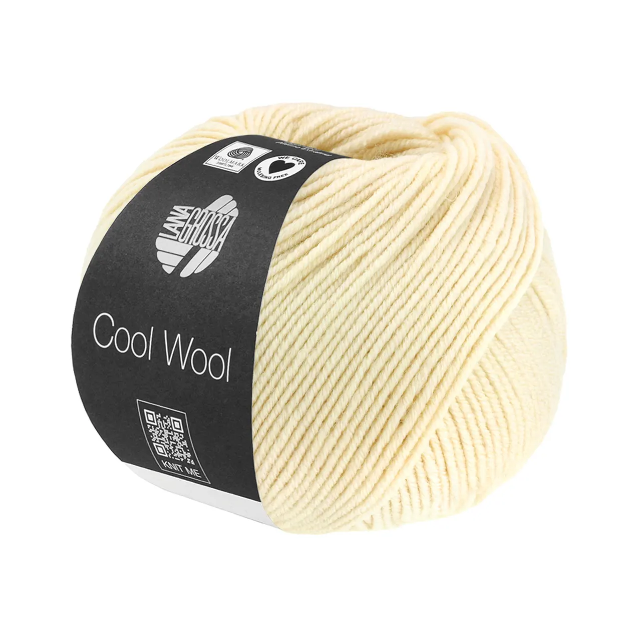 Cool Wool Uni 2126 Blassgelb von Lana Grossa. Extrafeine Merinowolle waschmaschinenfest und filzfrei