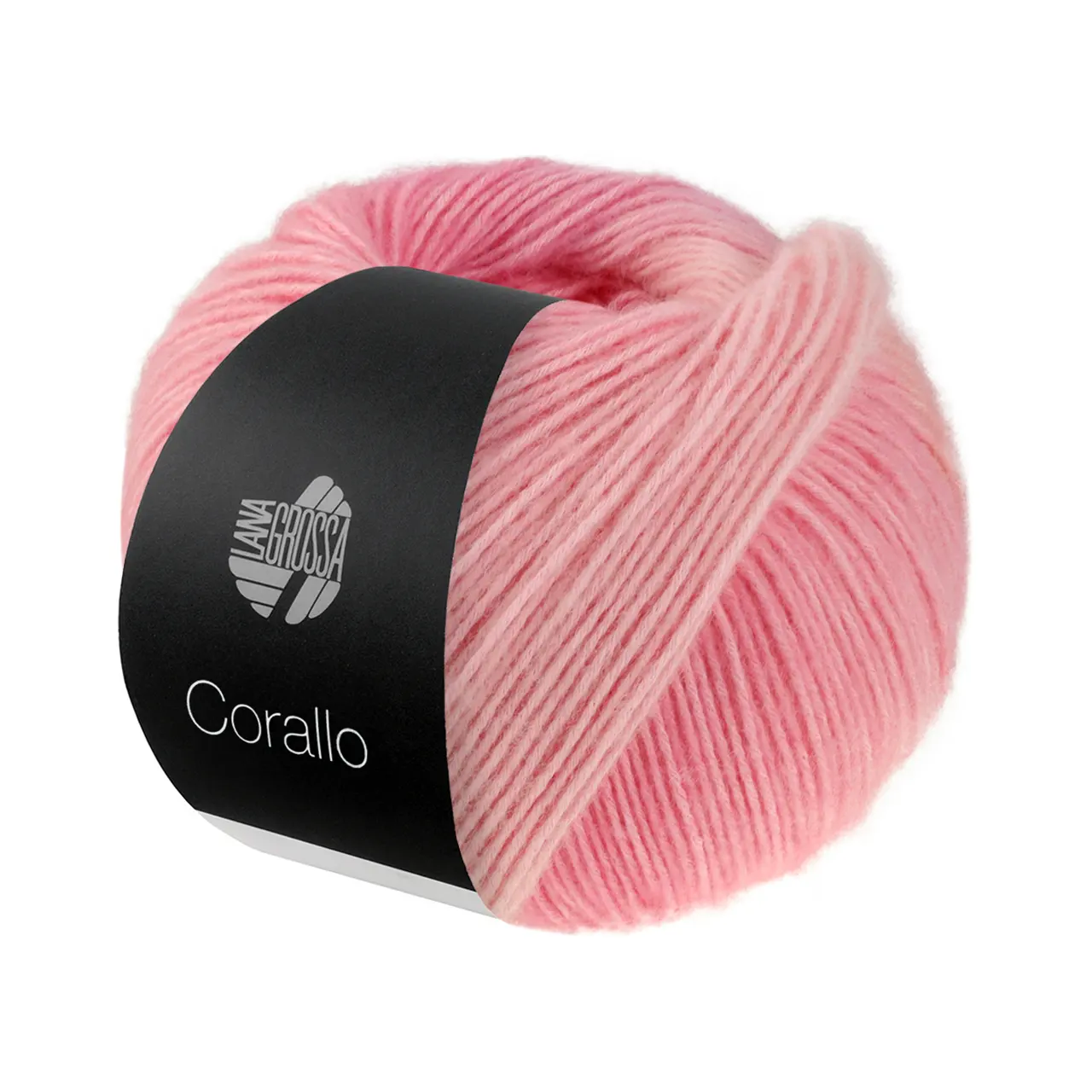 Corallo 3 Zartrosa/Rosa von Lana Grossa. Ein modernes Effektgarn bei dem ein stabiles und zugleich weiches Baumwollnetz mit feinen Merinofasern gefüllt ist. Besonders geeignet für Pullover Cardigans Tücher und leichte Accessoires.